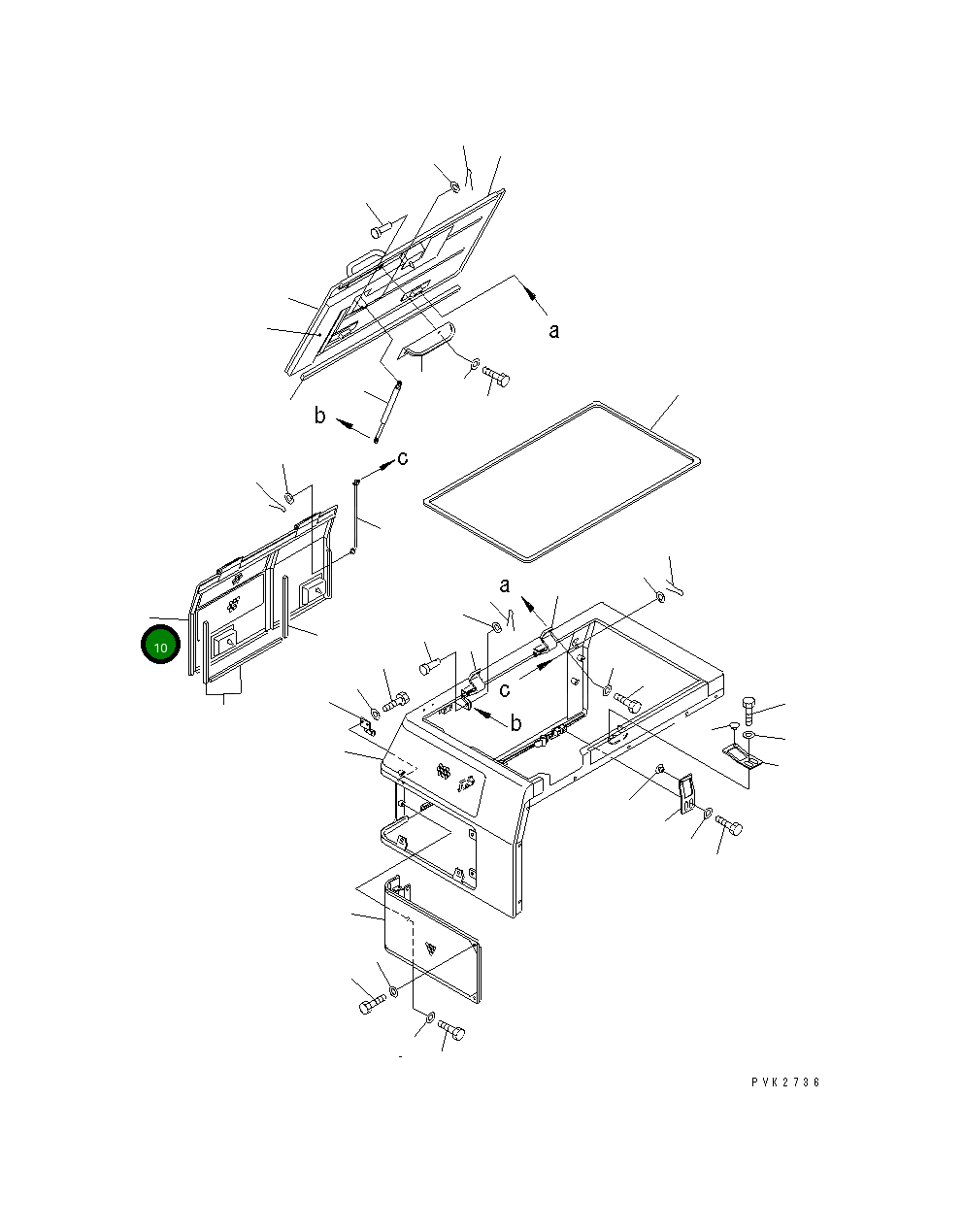 Крышка 10S-54-21222 Komatsu