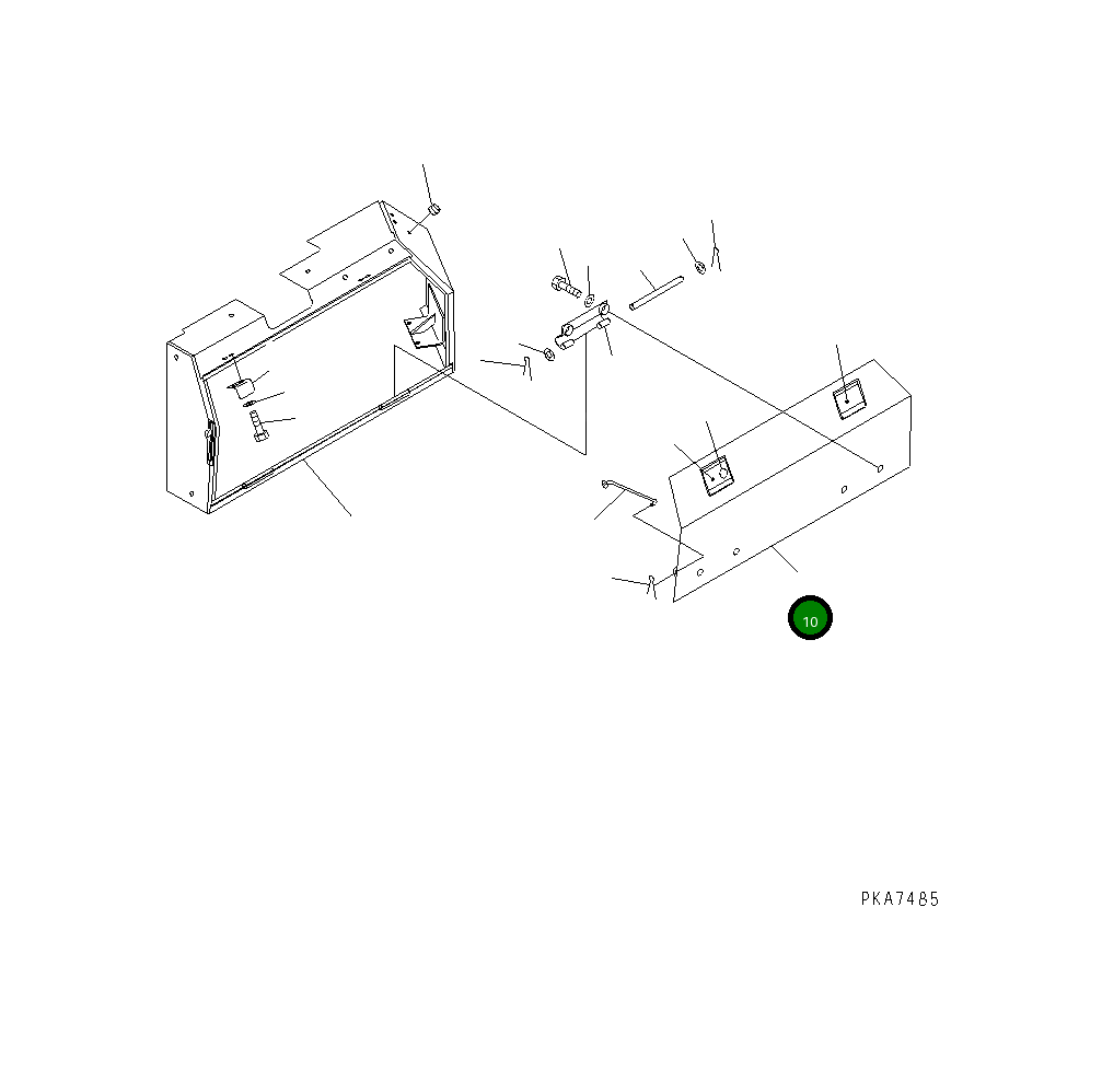 Крышка 124-54-54121 Komatsu