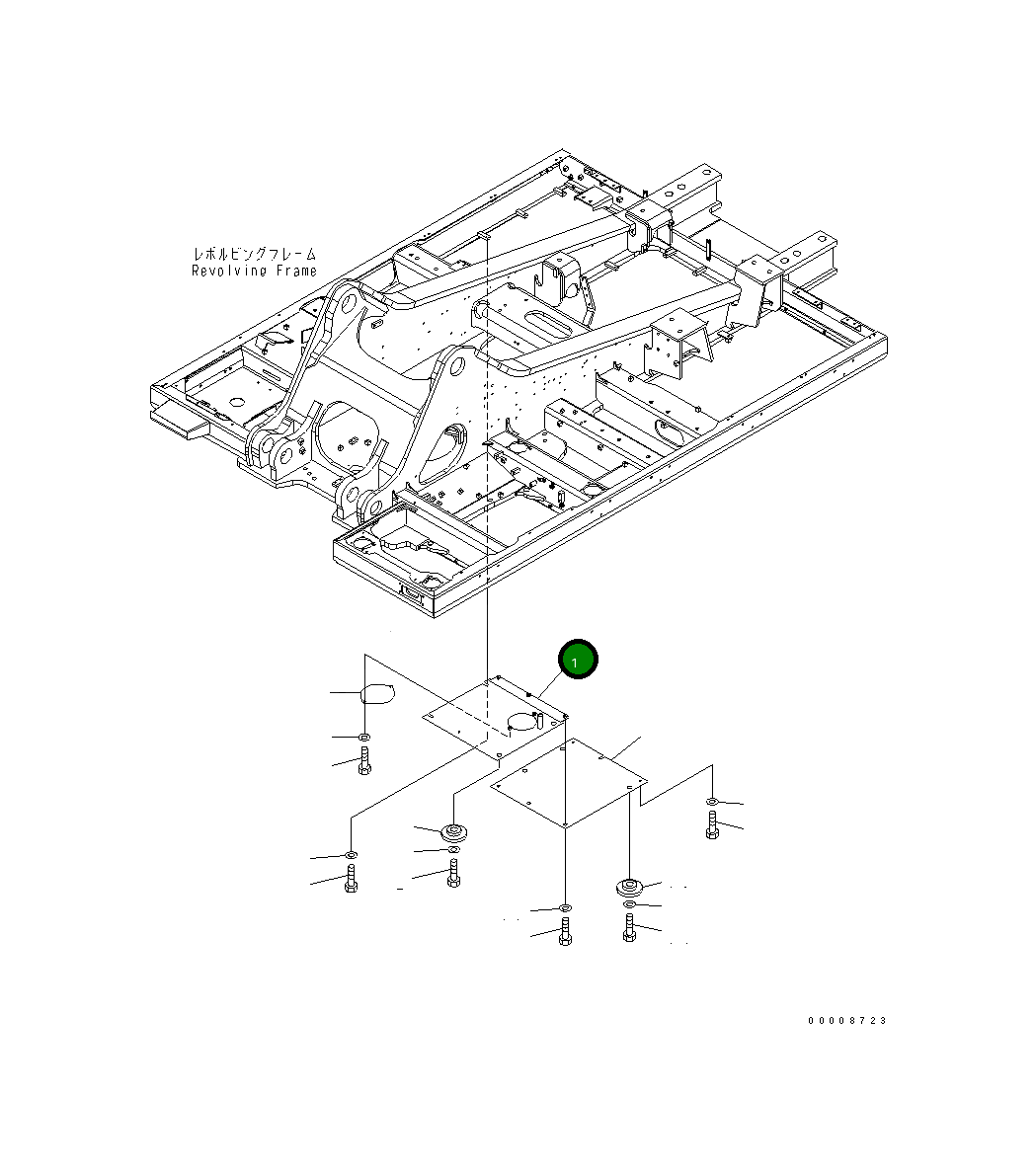 Крышка 21M-54-14761  Komatsu