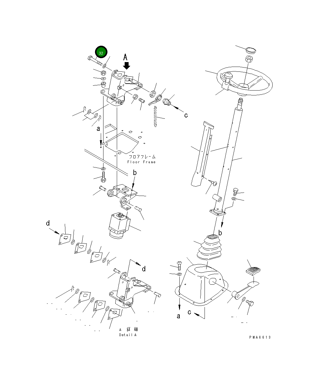 Болт 20E-40-K1331  Komatsu