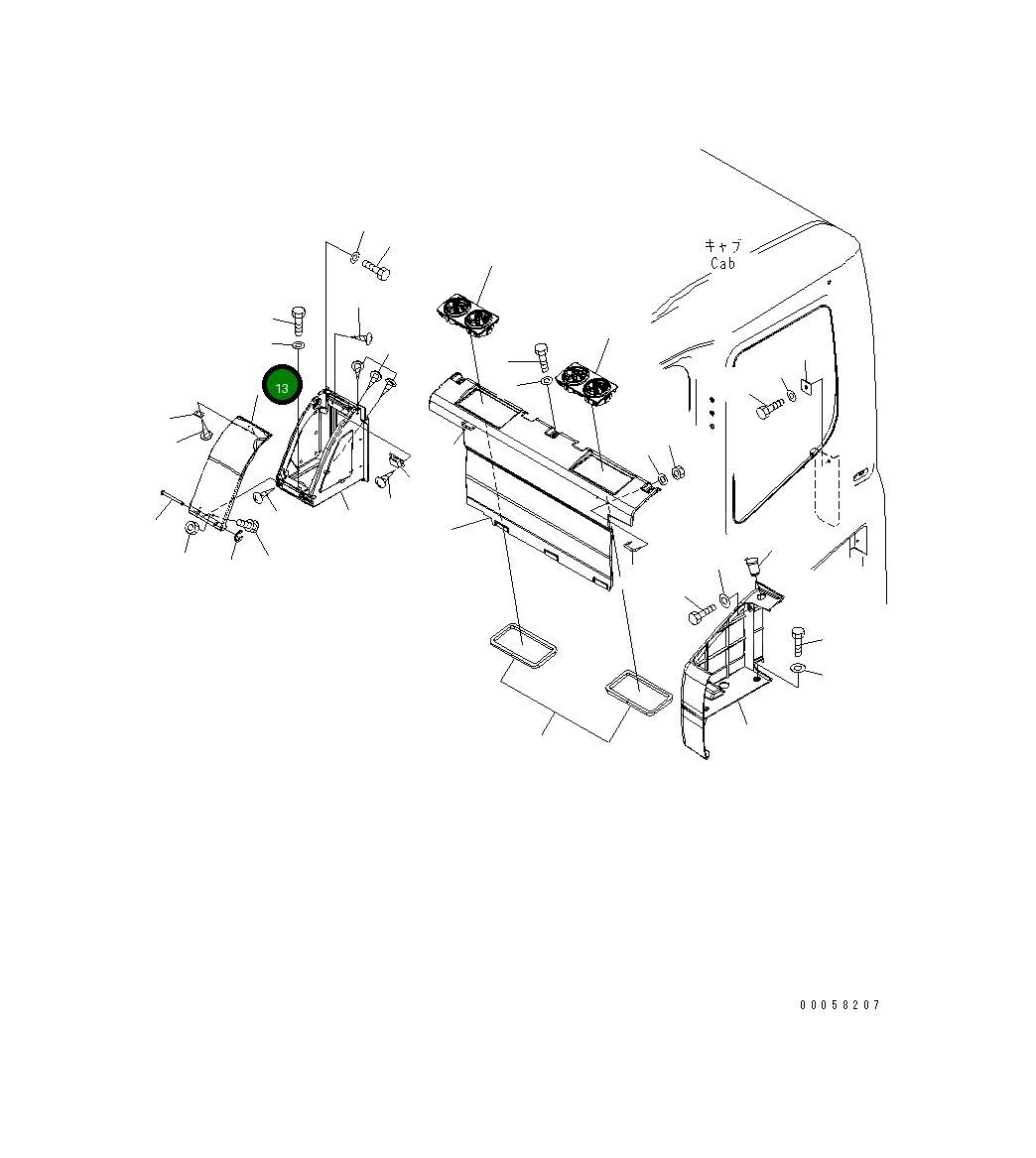 Крышка 208-53-12390 Komatsu
