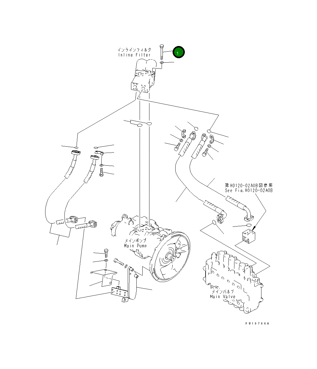 Болт 20Y-60-22390 Komatsu