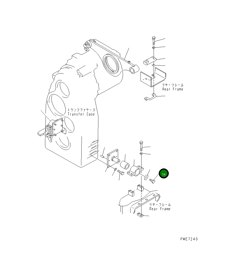 Болт 01010-61625  Komatsu