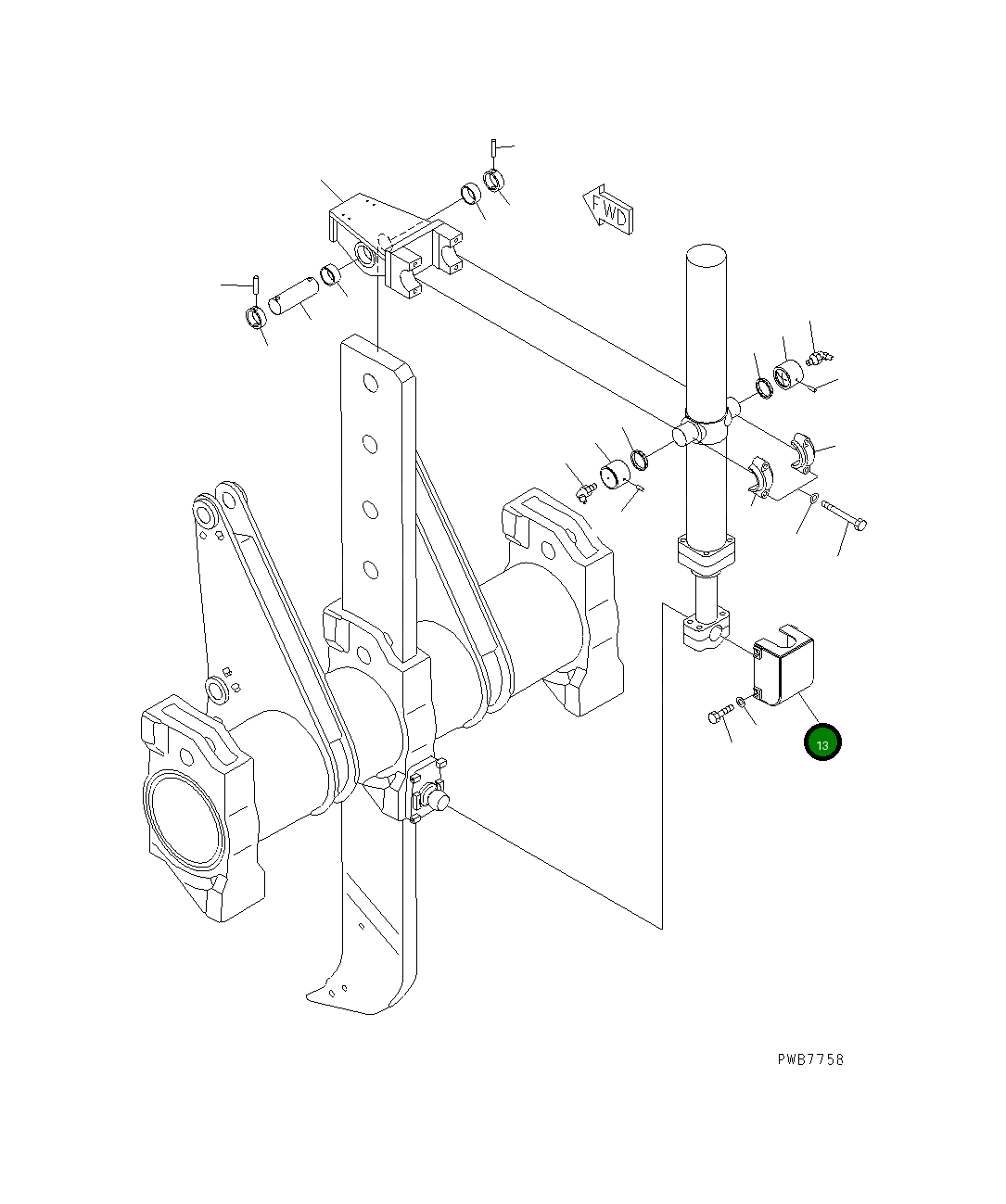 Крышка 198-78-23420  Komatsu