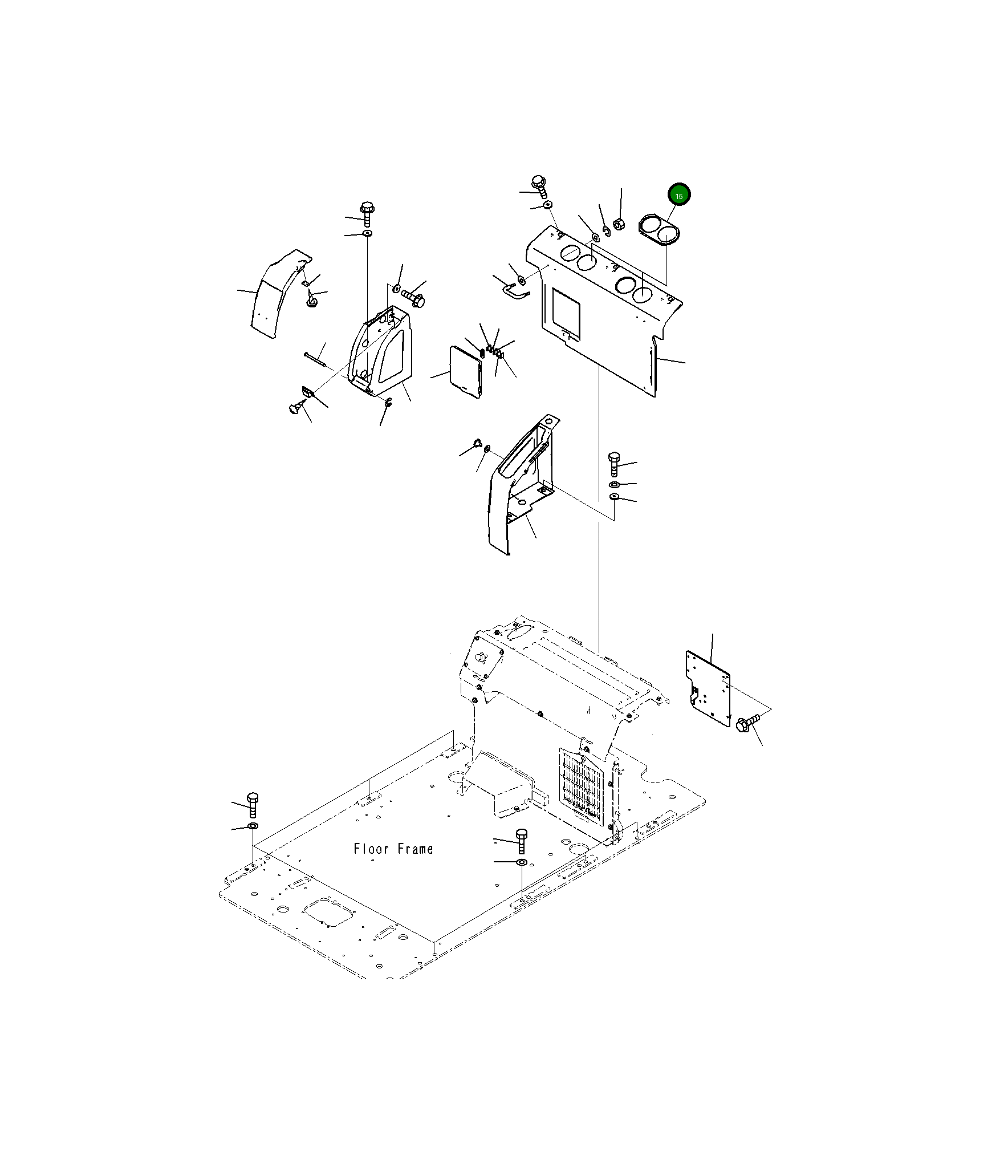 Крышка 20Y-53-15850 Komatsu