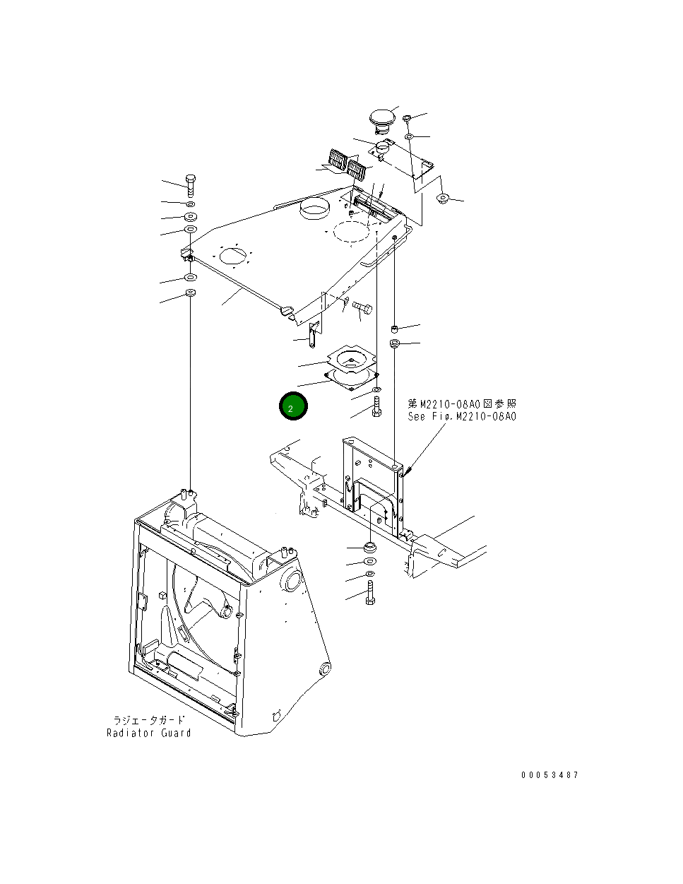 Крышка 17M-54-42160  Komatsu