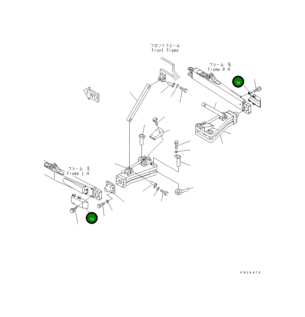 Крышка 41D-70-15261  Komatsu