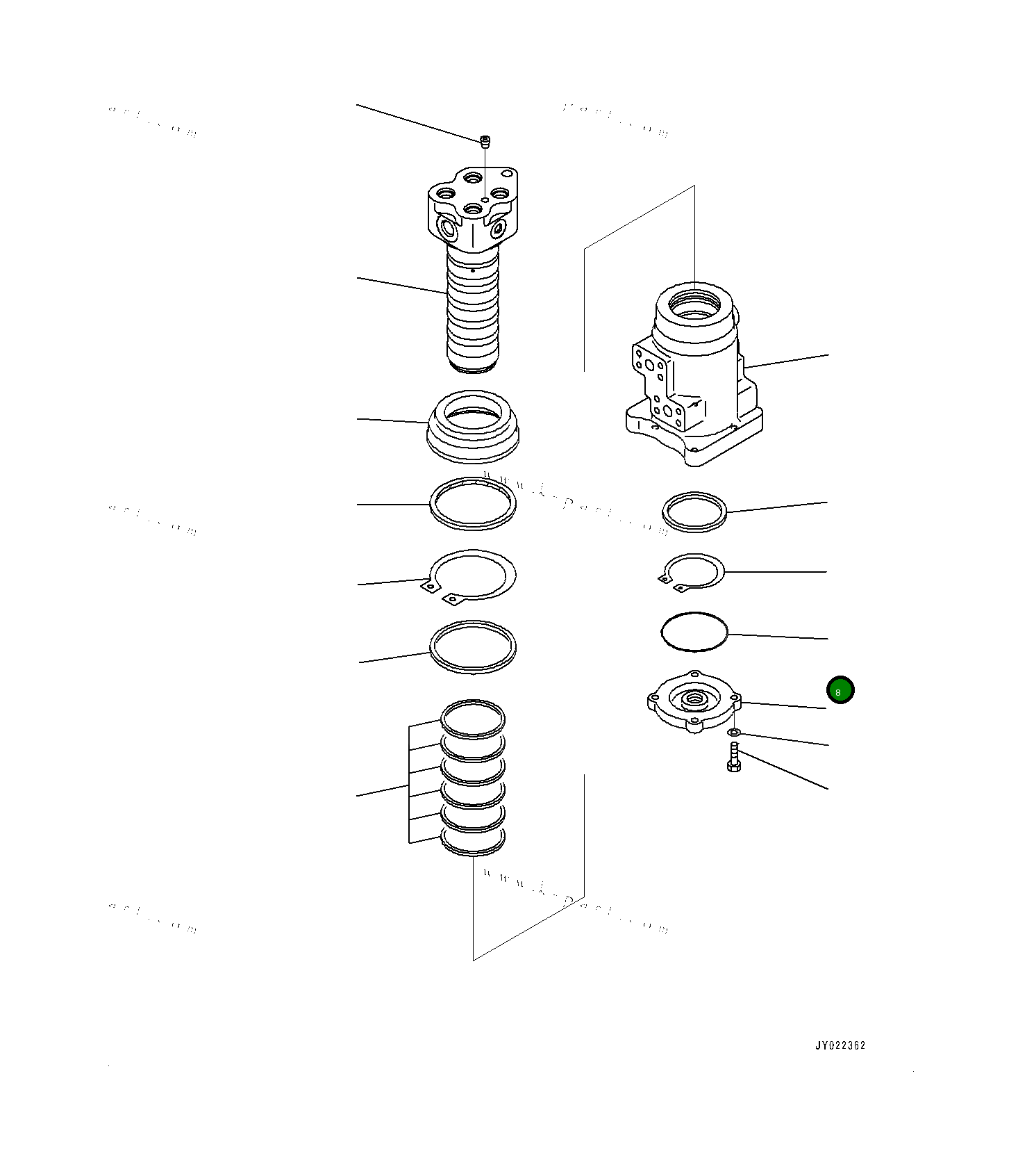 Кольцо уплотнительное (O-Ring) 07000B2105 Komatsu