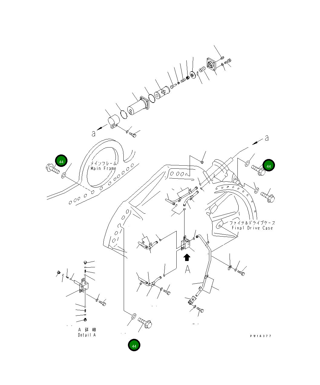 Болт 19M-09-13180 Komatsu