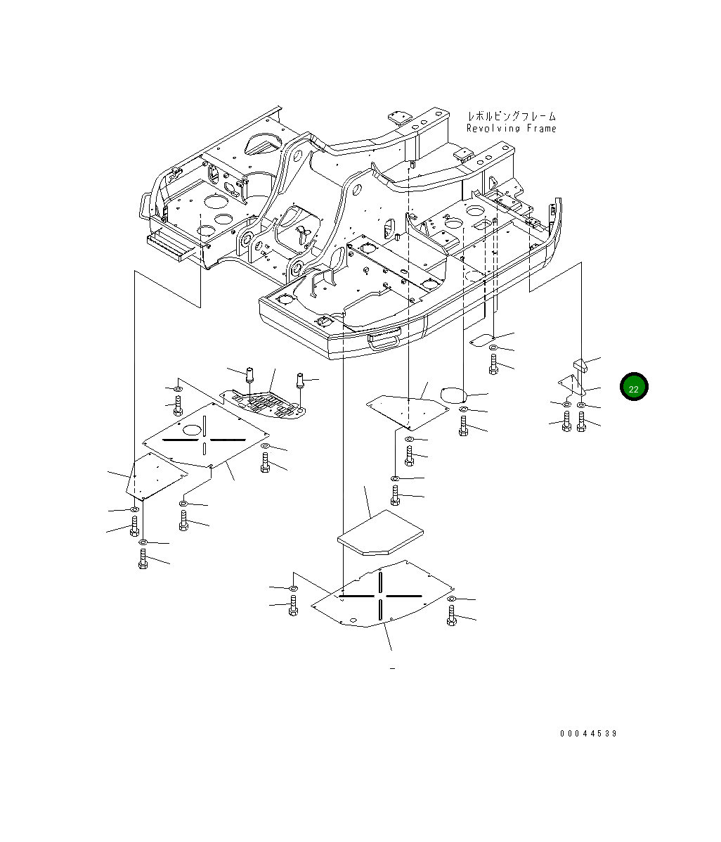 Крышка 22U-54-84530 Komatsu