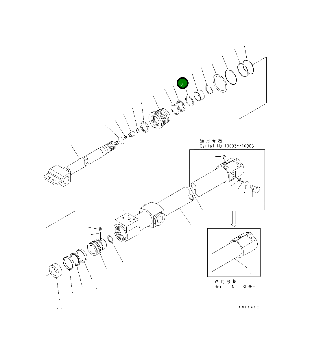 Кольцо (K1) KB30161-60018 Komatsu
