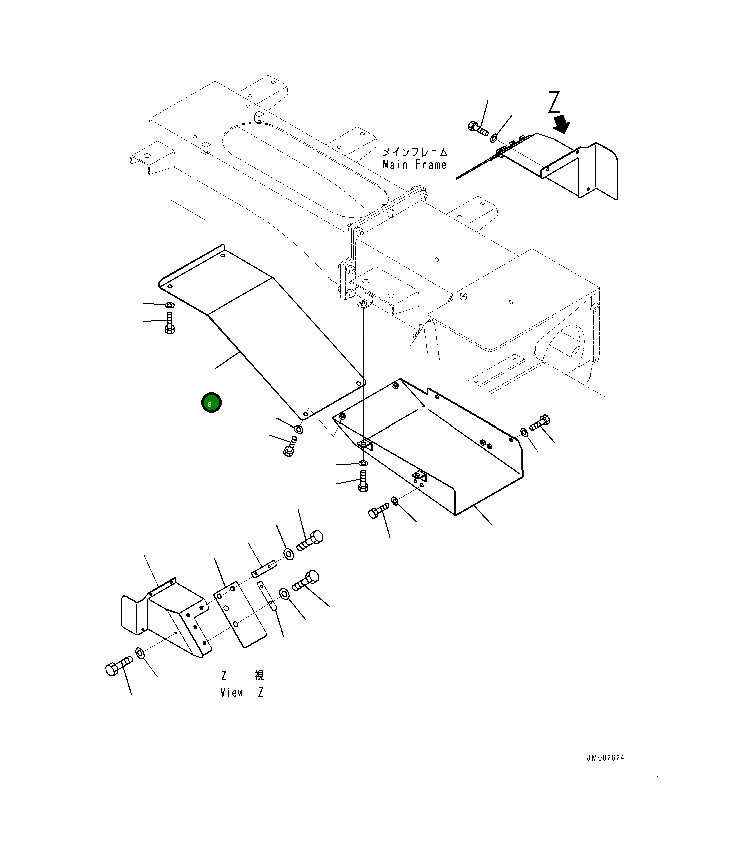 Крышка 561-89-86120  Komatsu