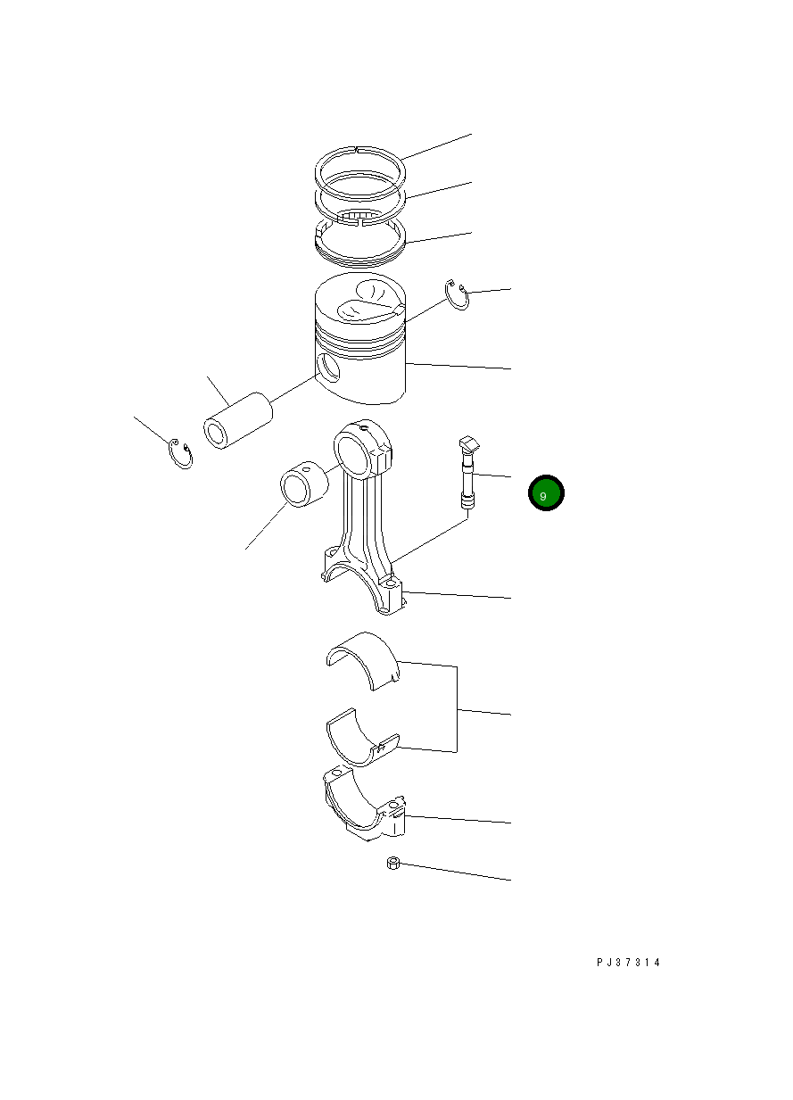 Болт 6140-31-3312 Komatsu