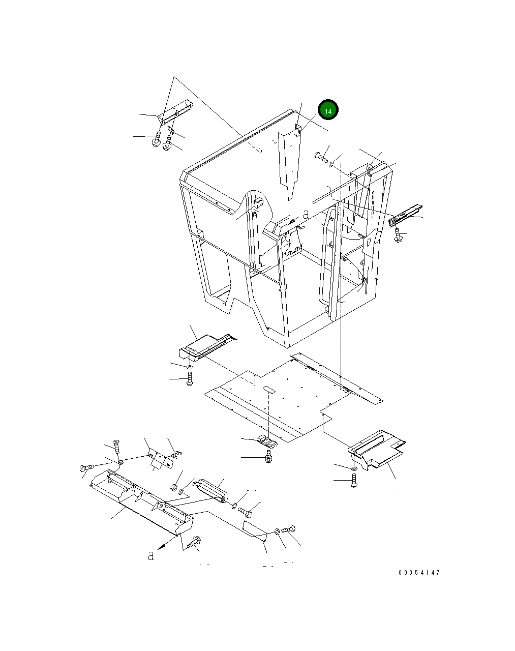 Крышка 23B-952-6520  Komatsu