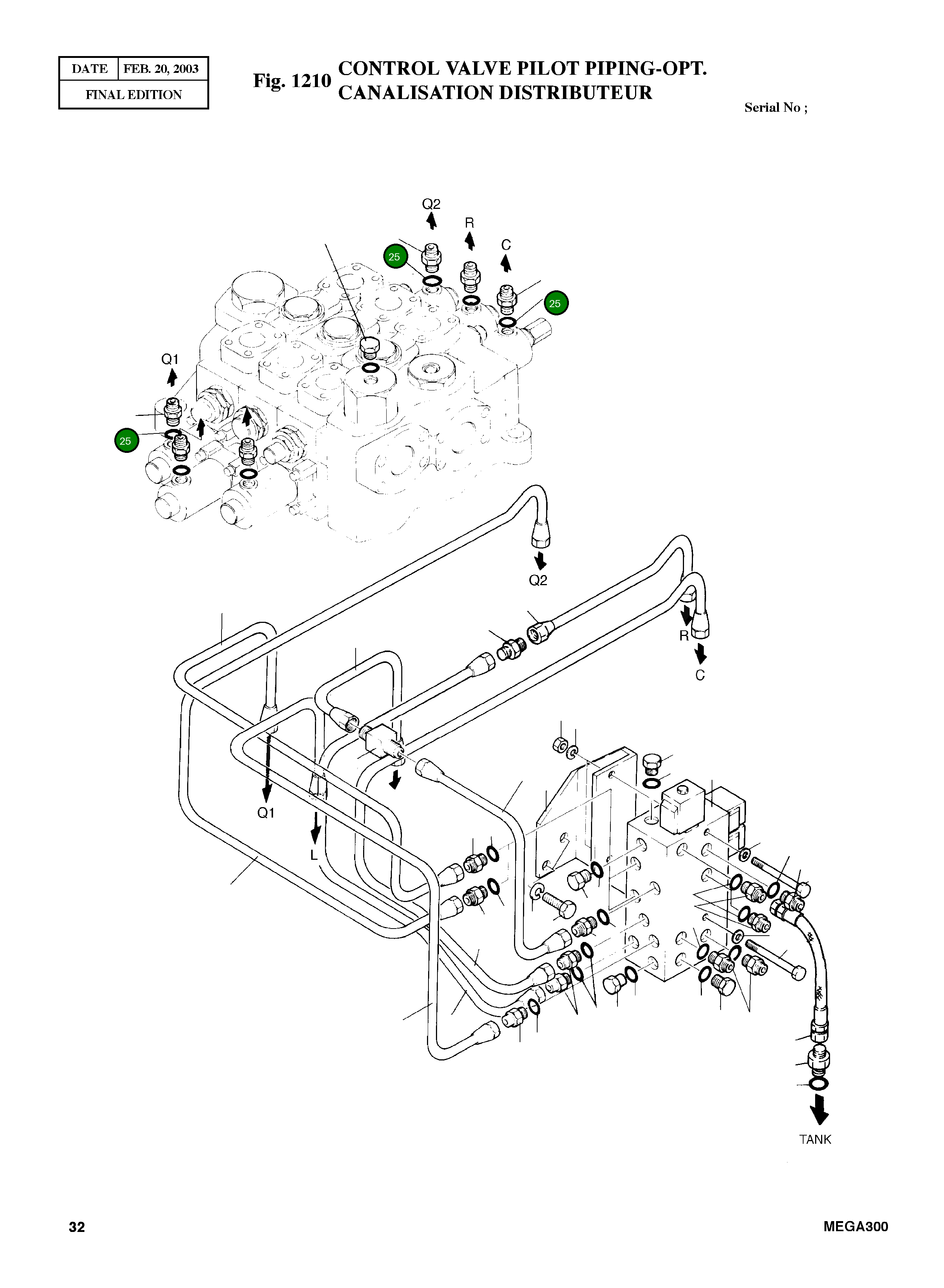 Кольцо уплотнительное (O-Ring) S8040061  Komatsu