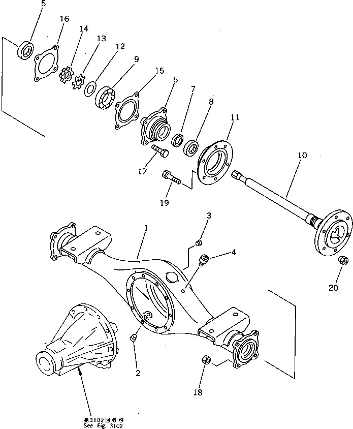 Болт 20L-24-11460  Komatsu
