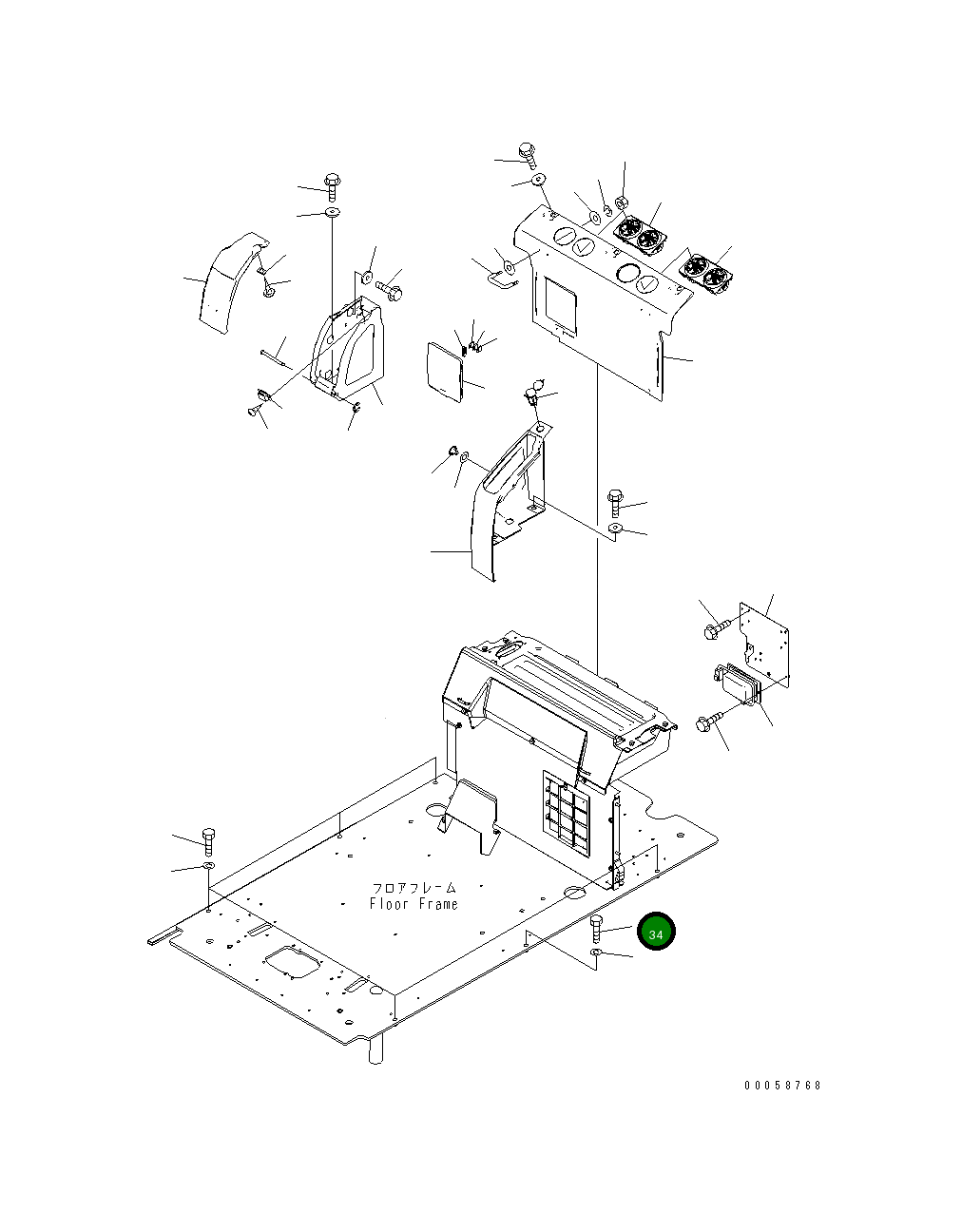 Болт 208-53-23220 Komatsu