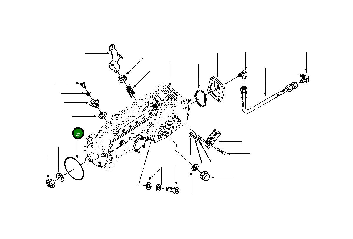 Кольцо уплотнительное (O-Ring) 1241 233 H1 Komatsu