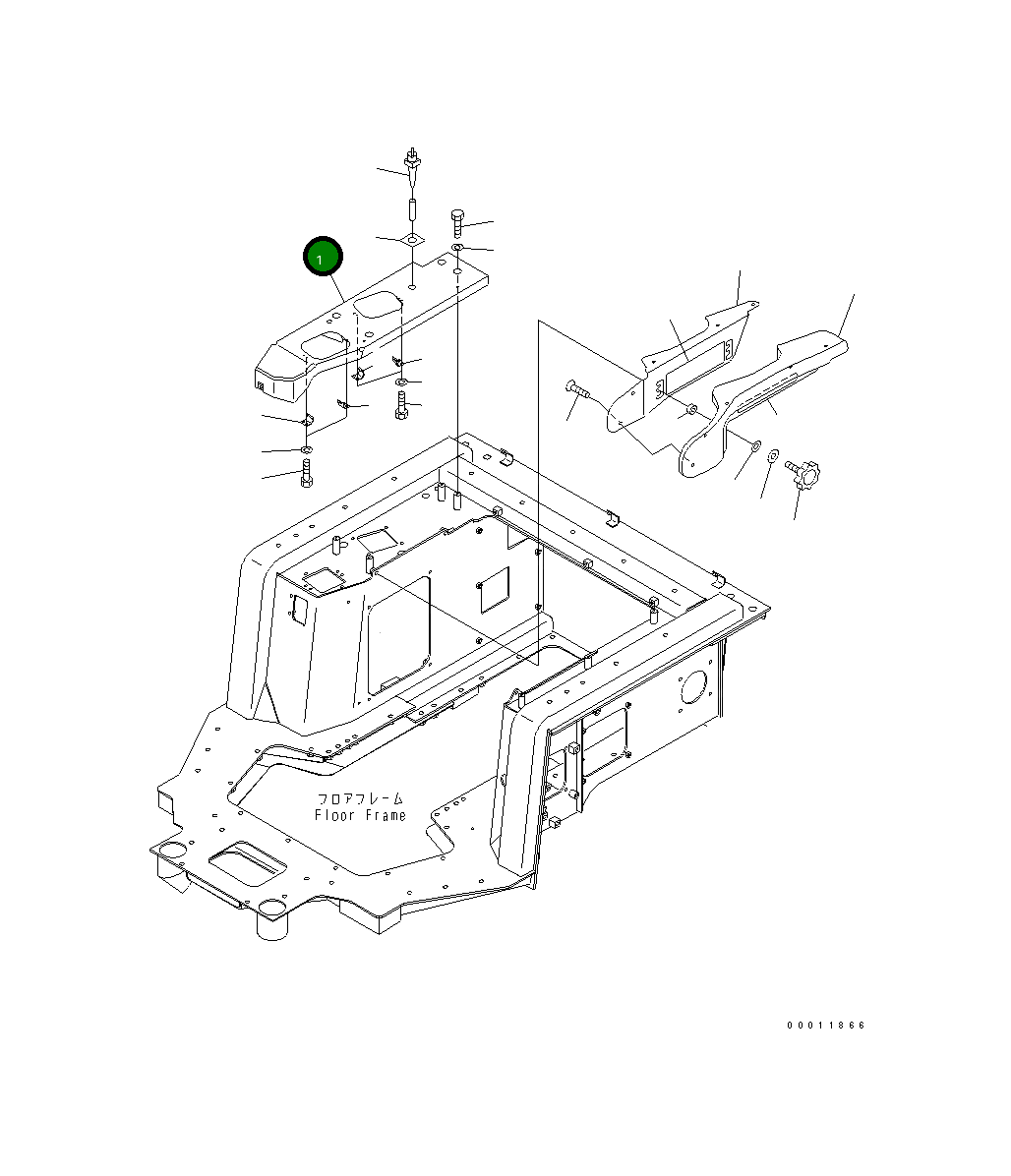 Крышка 198-54-74572  Komatsu