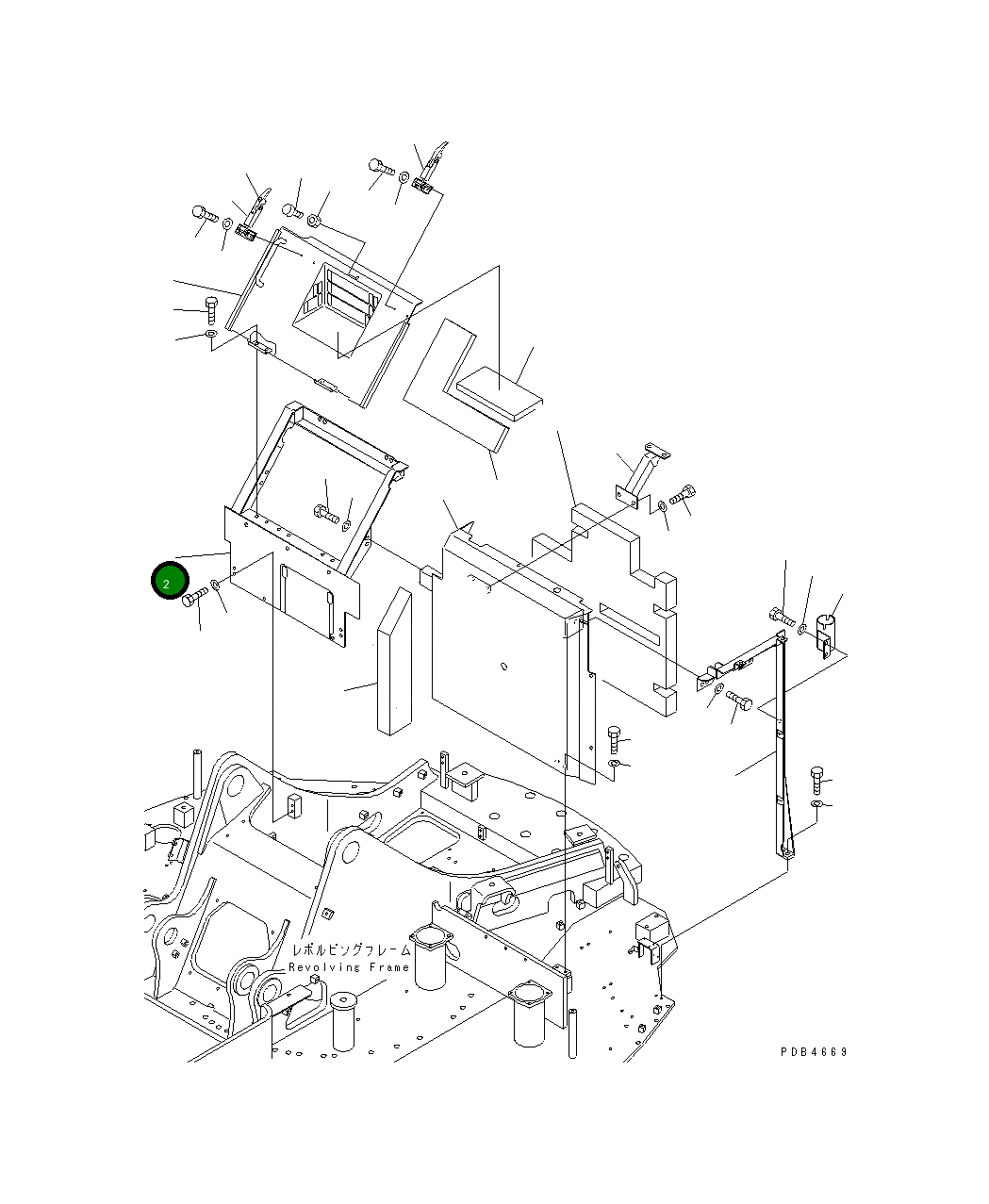 Крышка 22U-54-11511  Komatsu