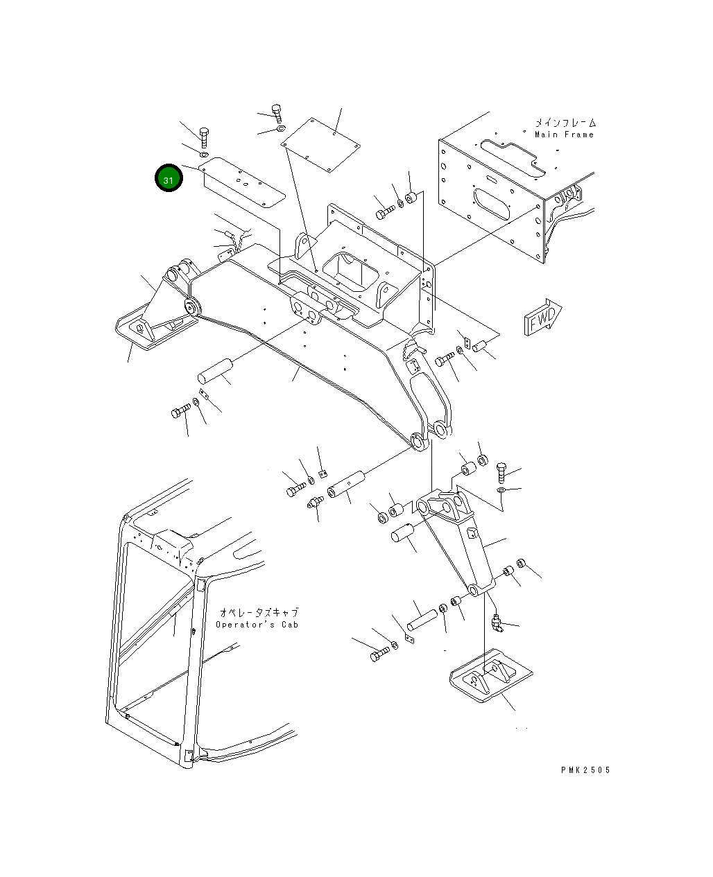 Крышка 20E-47-13130 Komatsu
