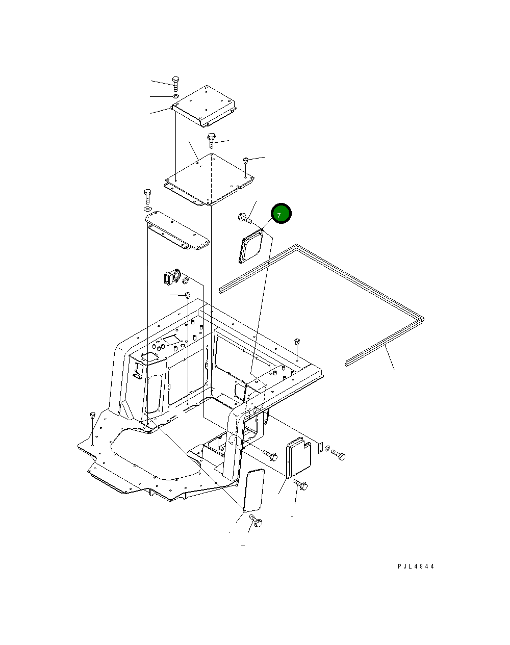 Крышка 195-54-64310 Komatsu