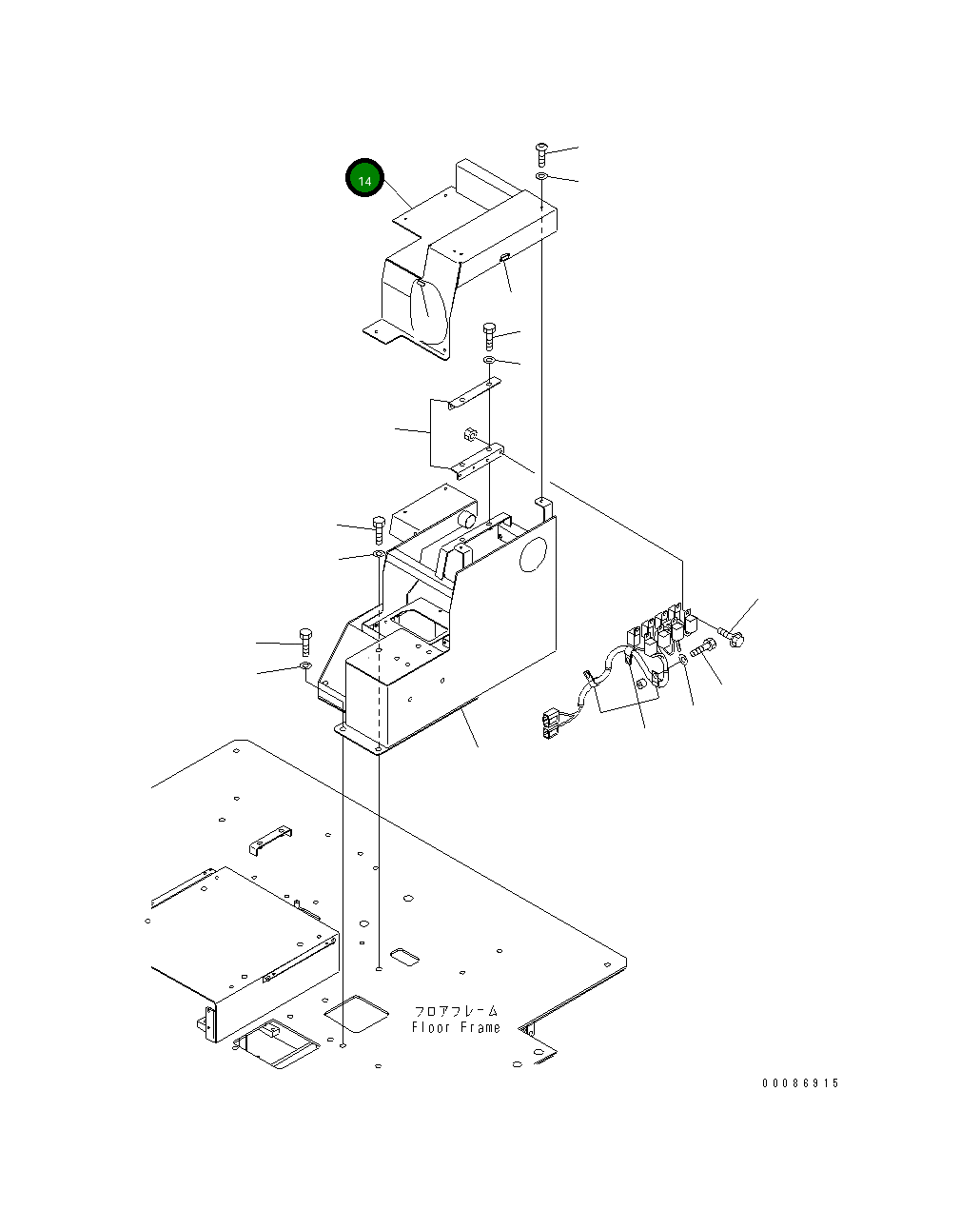 Крышка 42C-54-22320  Komatsu