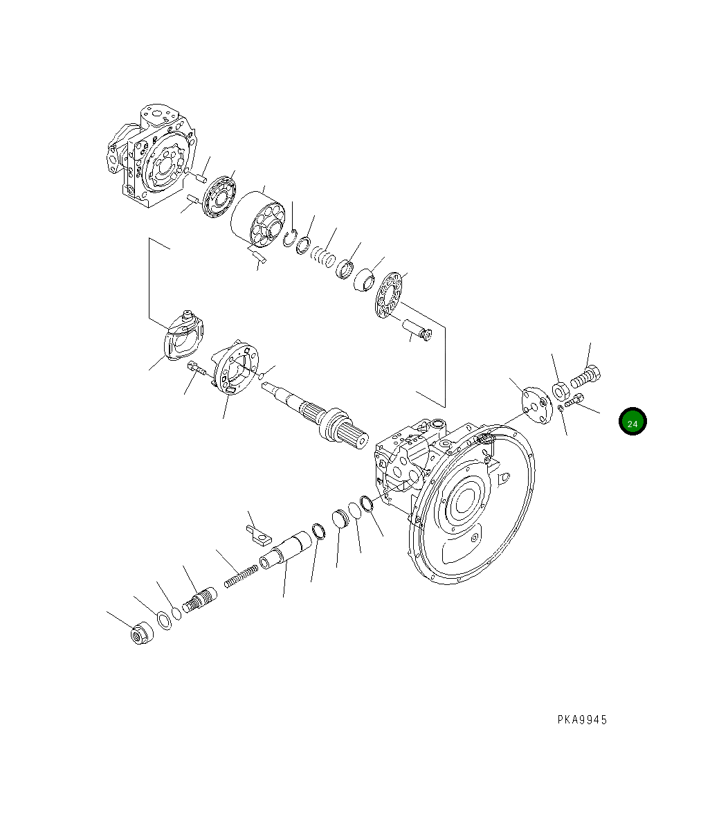 Болт 01252-61445 Komatsu
