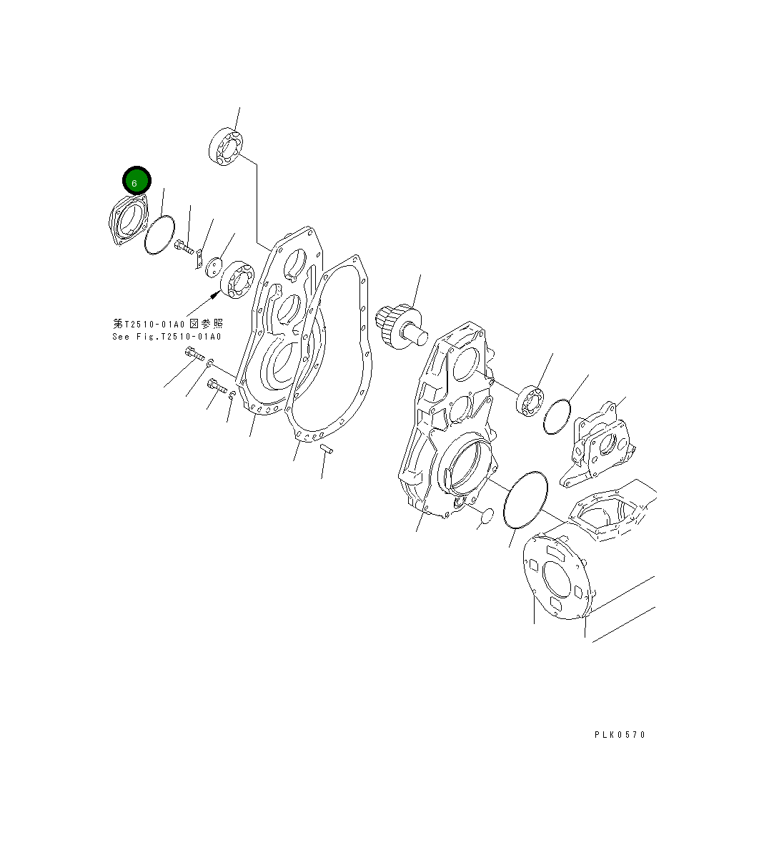 Крышка 124-Y60-1480 Komatsu