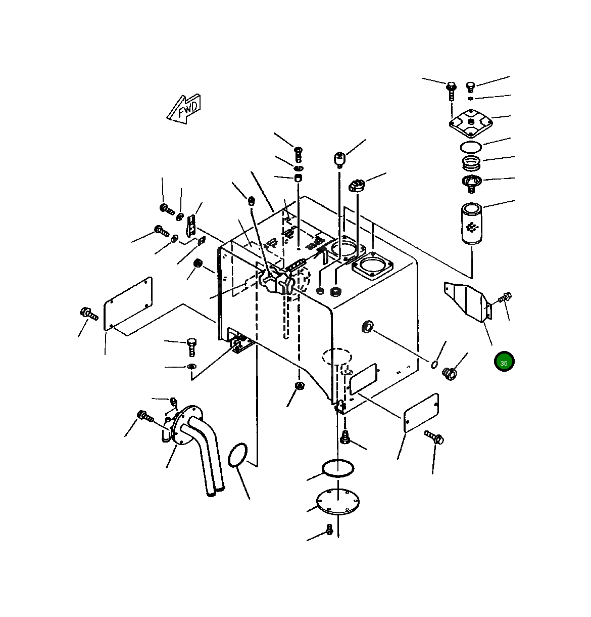 Крышка 423-60-15310  Komatsu