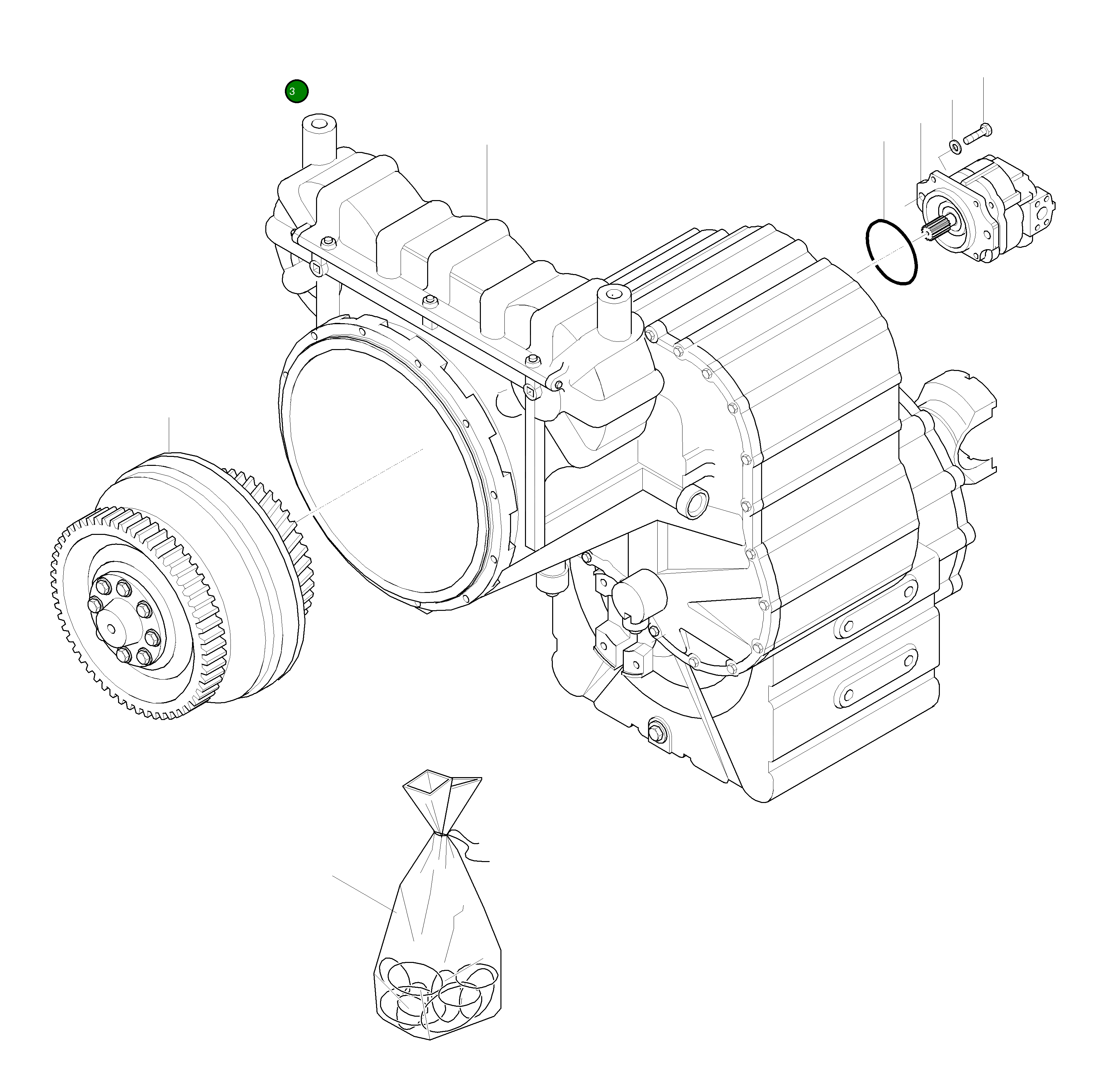 Кольцо уплотнительное (O-Ring) 419-09-H2220 Komatsu