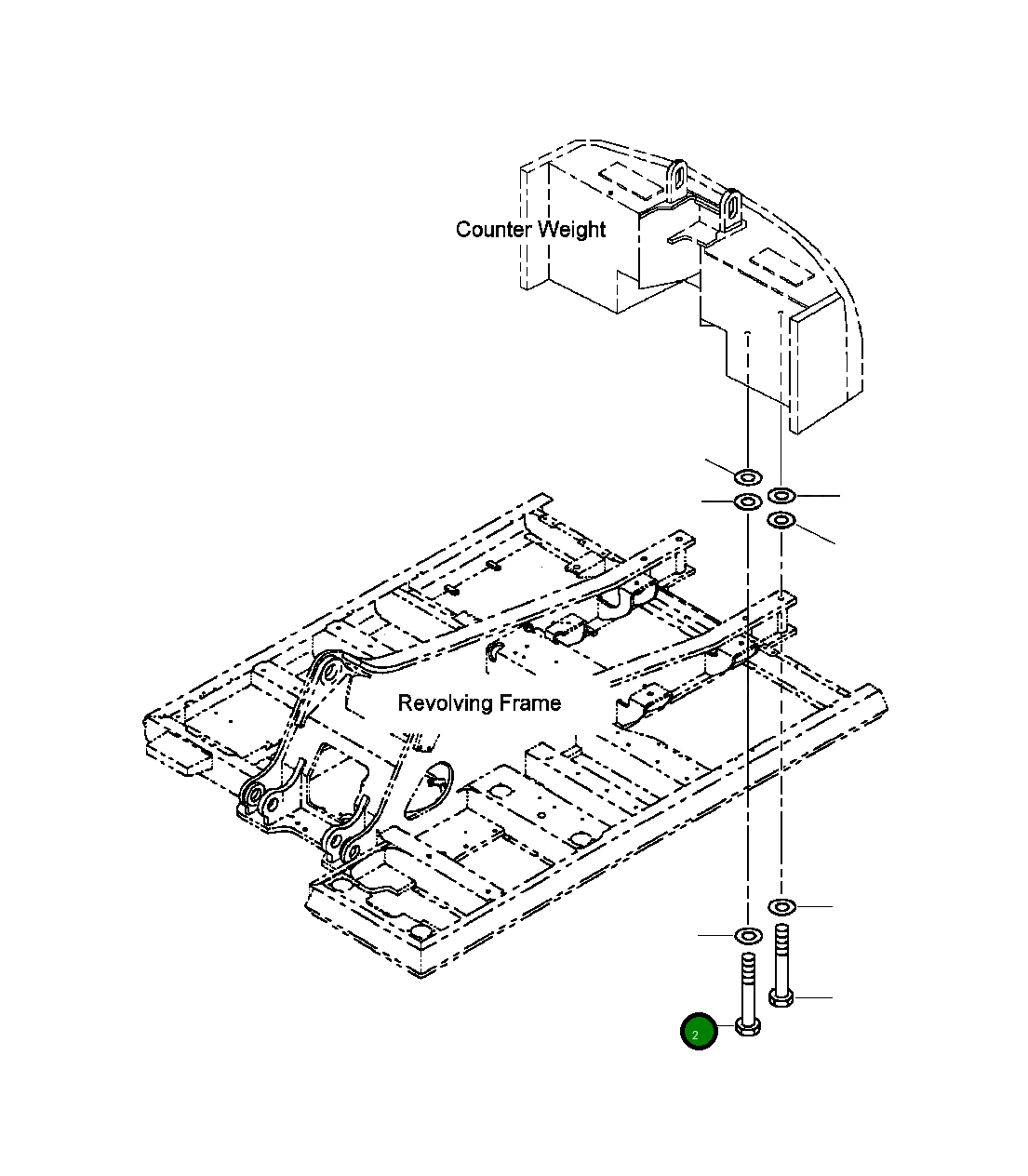 Болт 208-46-53130 Komatsu