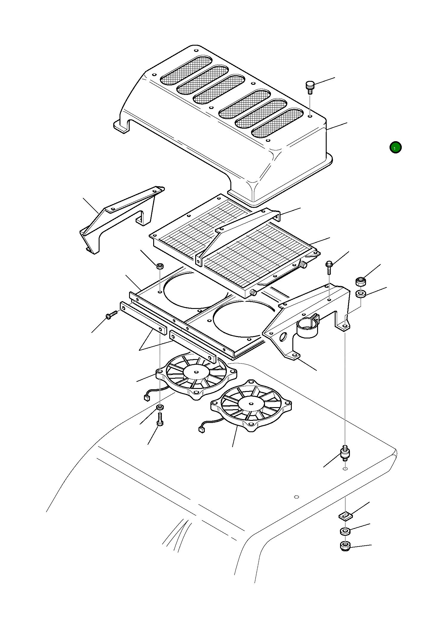 Крышка 22E-979-1180  Komatsu