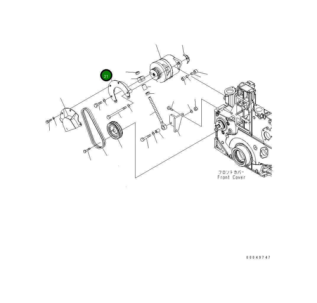 Крышка 6261-81-6430 Komatsu