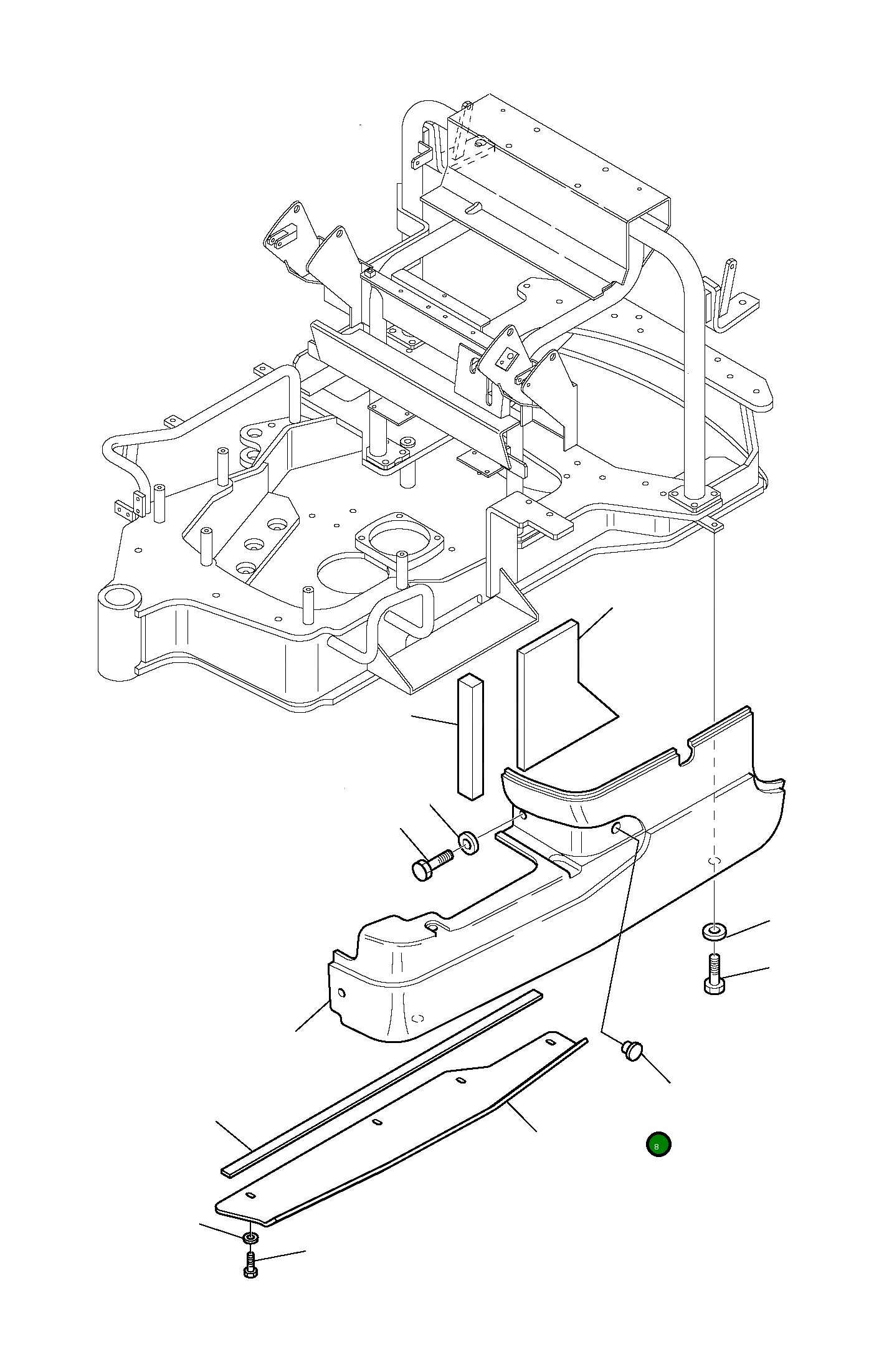 Крышка 3F0535741 Komatsu