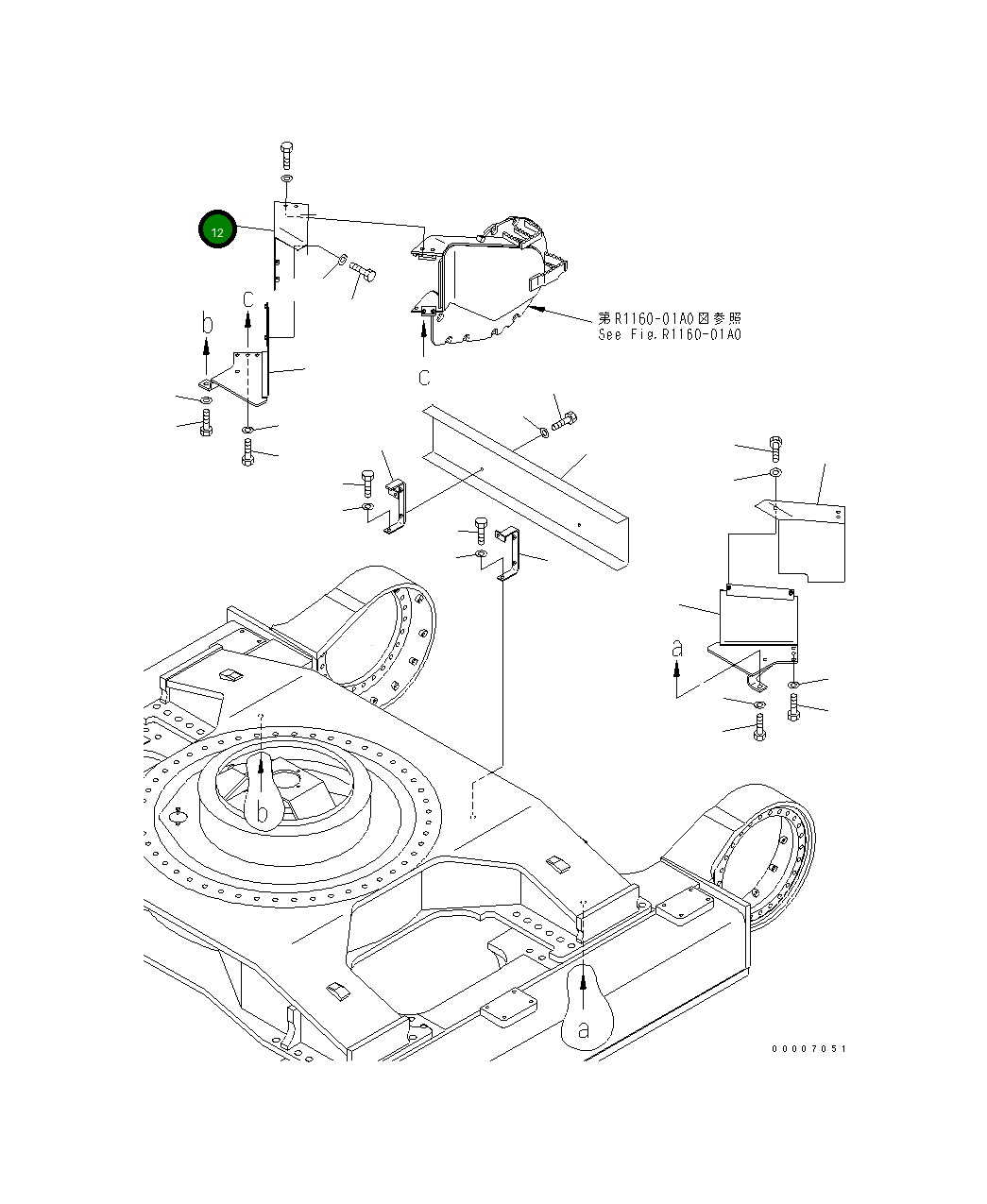 Крышка 209-30-77421  Komatsu