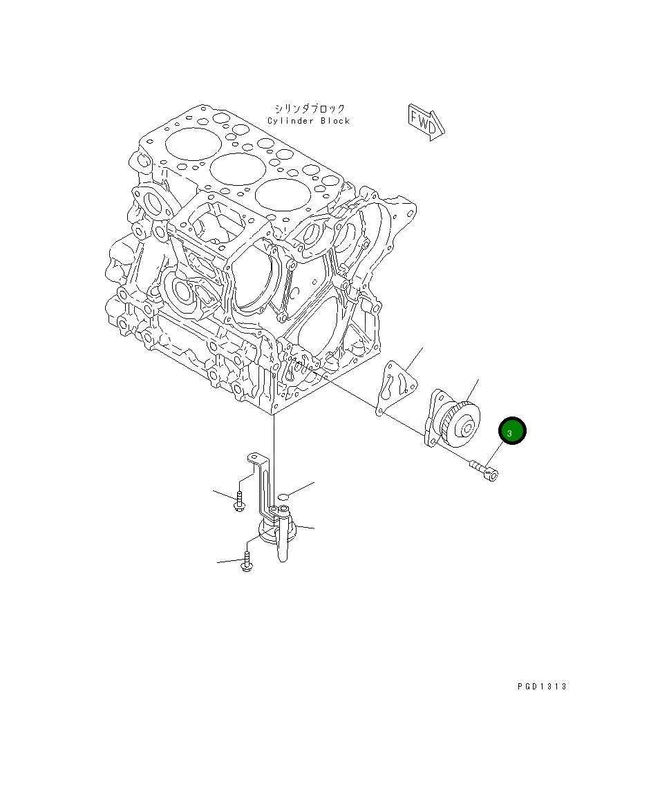 Болт 456-792 Komatsu
