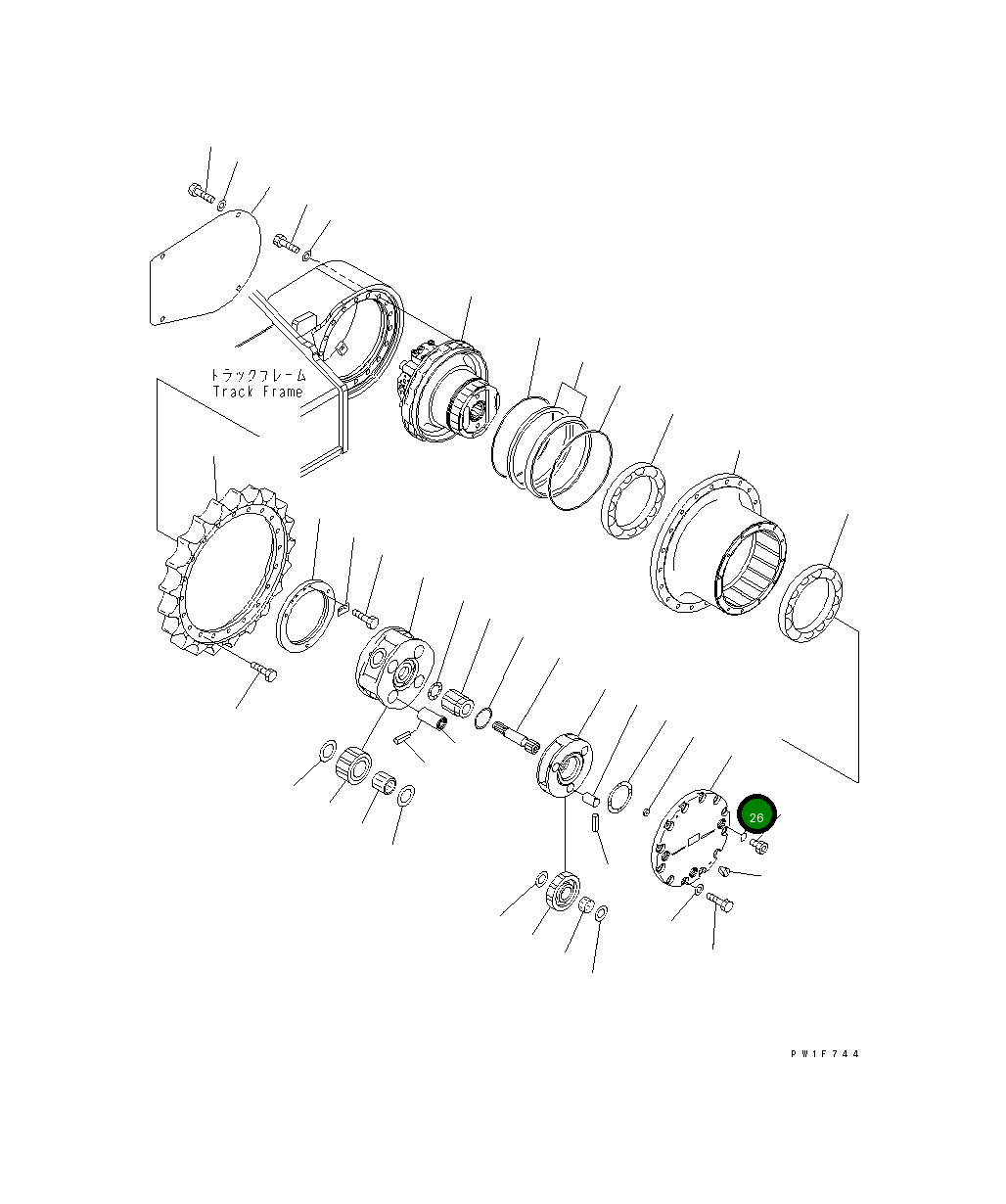 Крышка 20Y-27-31150 Komatsu
