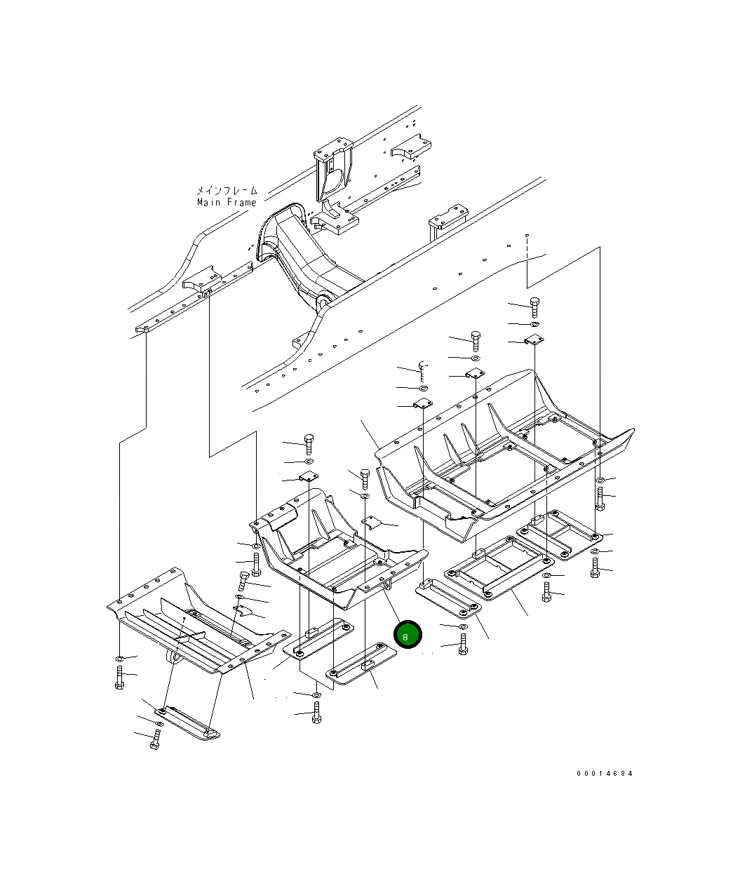 Крышка 154-54-76320 Komatsu
