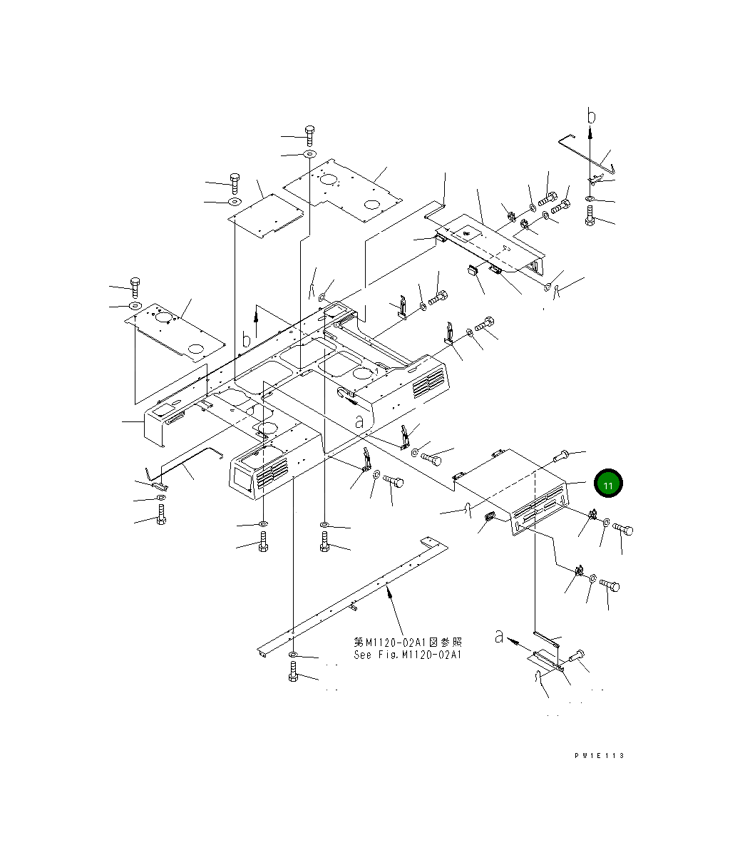 Крышка 21T-54-68172 Komatsu