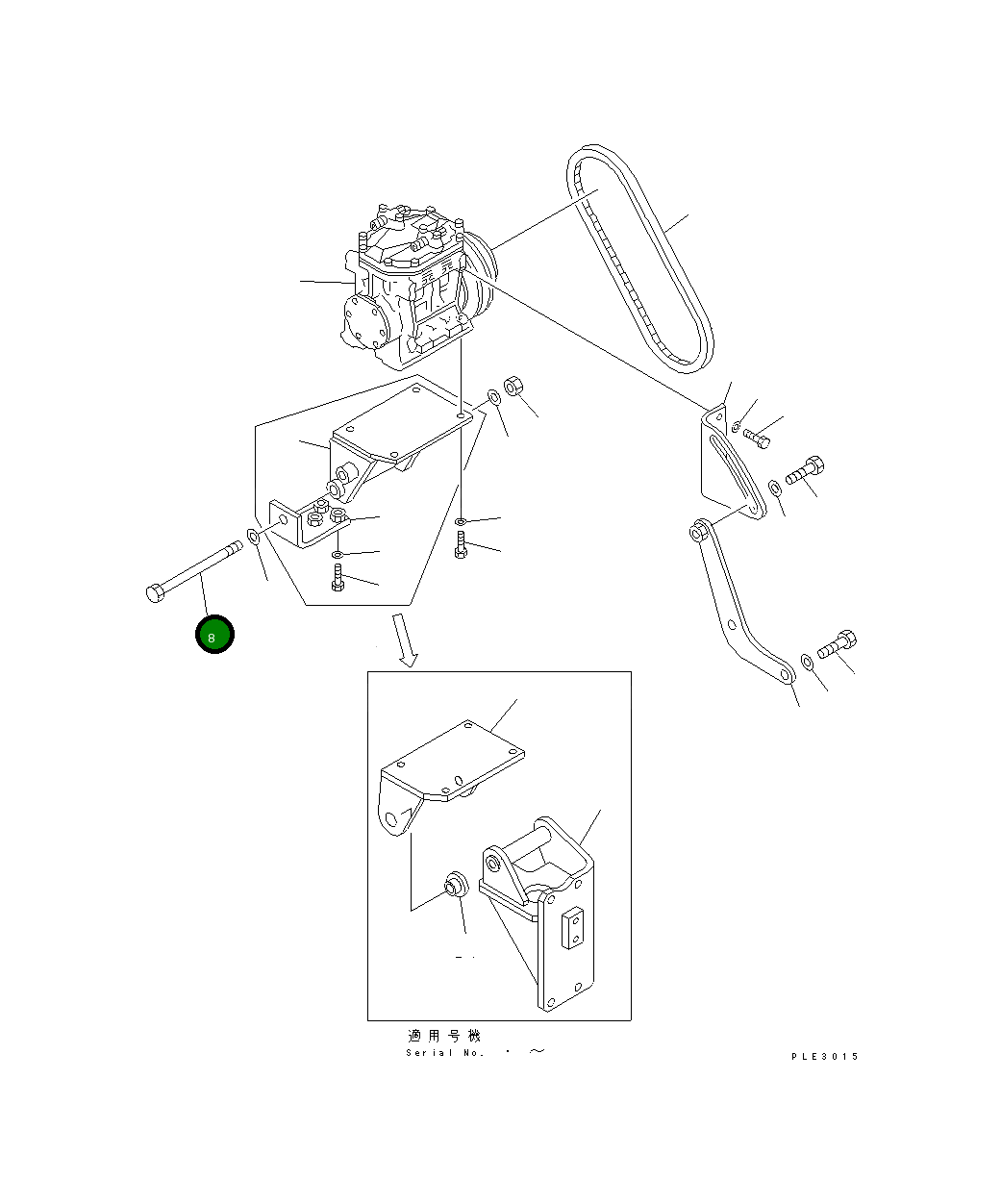 Болт 01011-61260 Komatsu