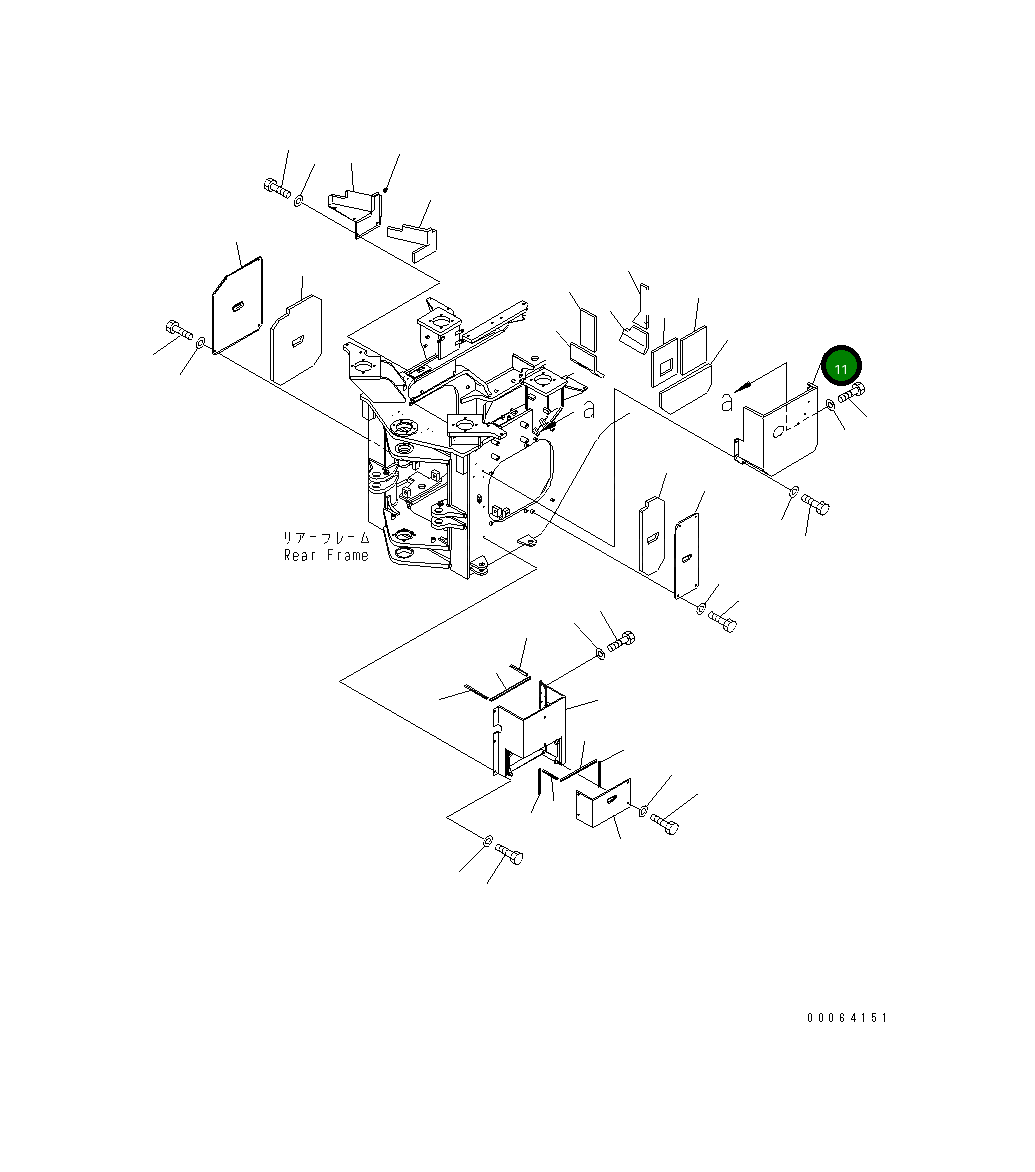 Крышка 425-46-34620  Komatsu