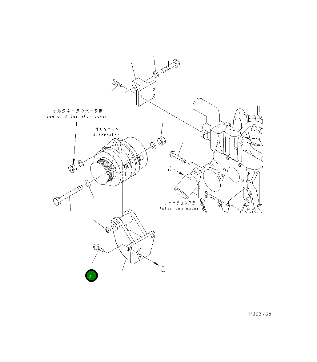 Болт 01435-01030 Komatsu