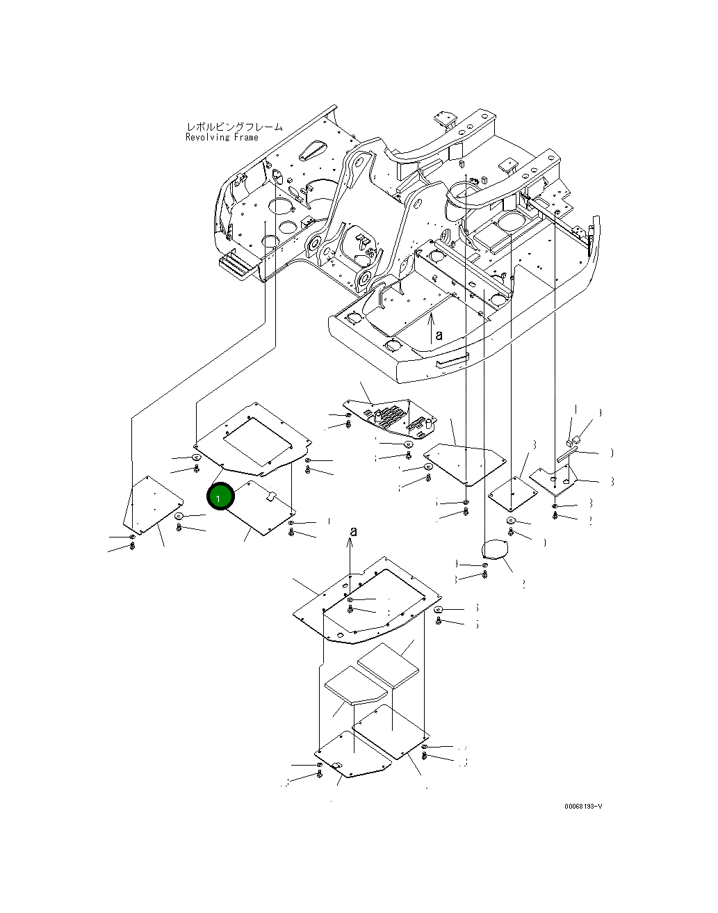 Крышка 22U-54-24810 Komatsu