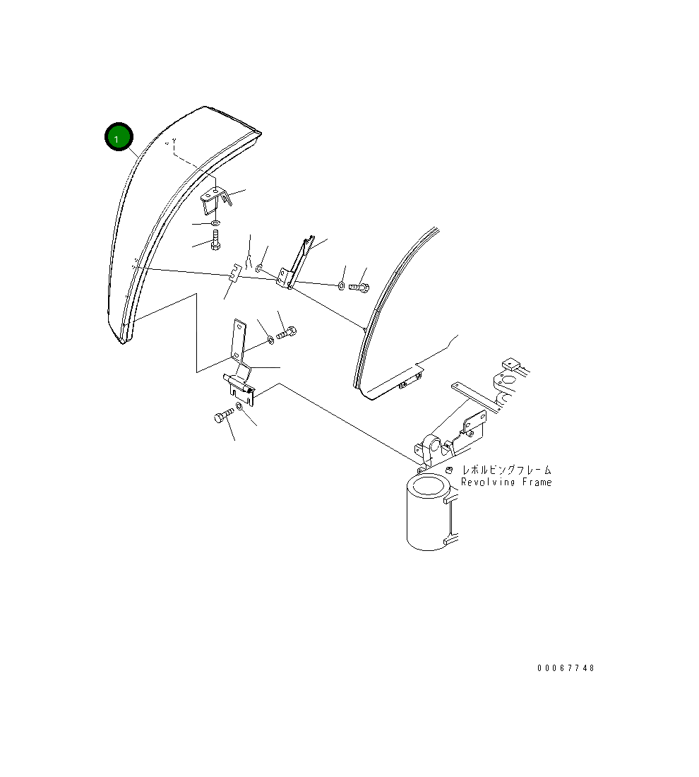 Крышка 22L-54-21611 Komatsu