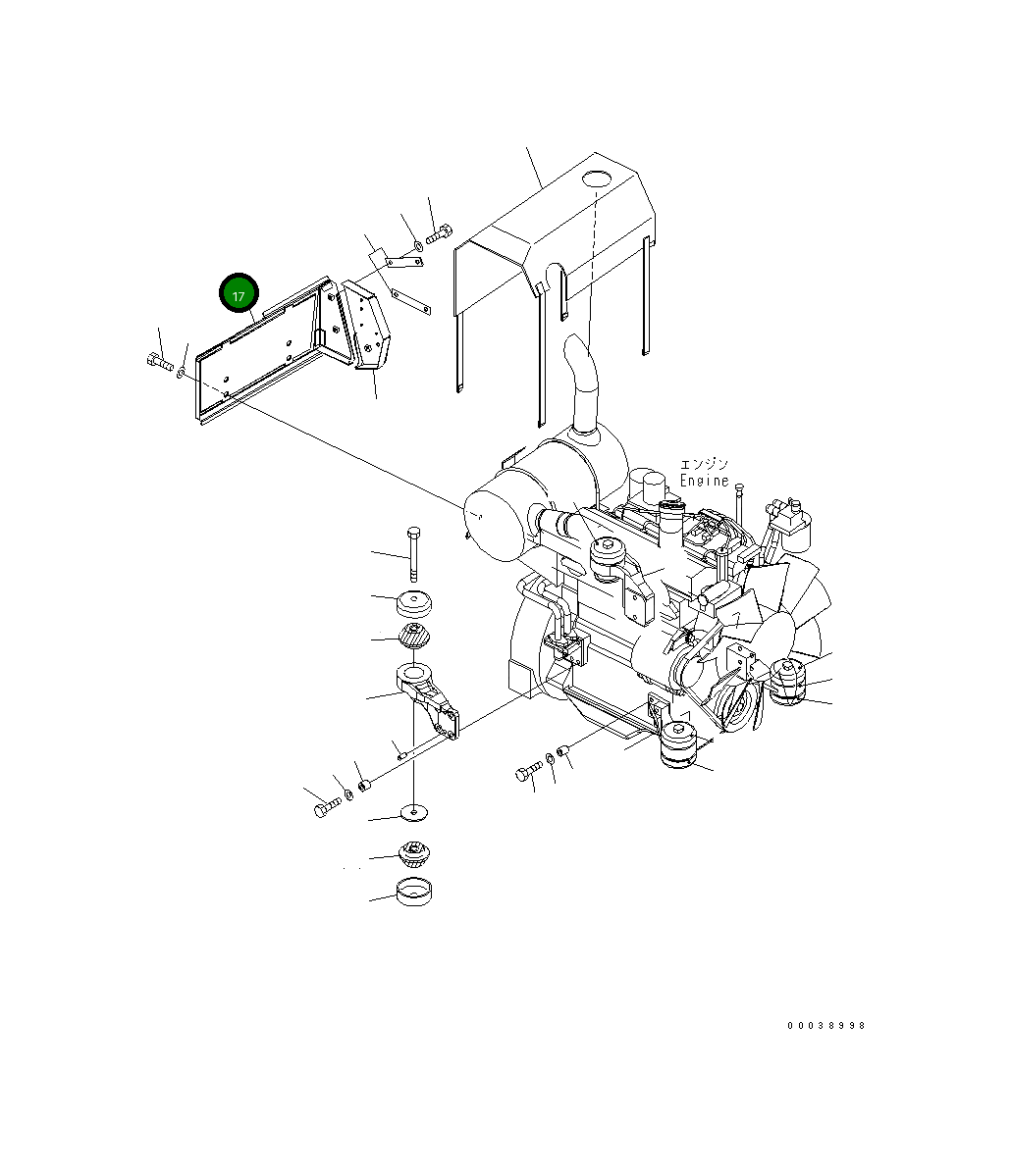 Крышка 21W-01-41730 Komatsu