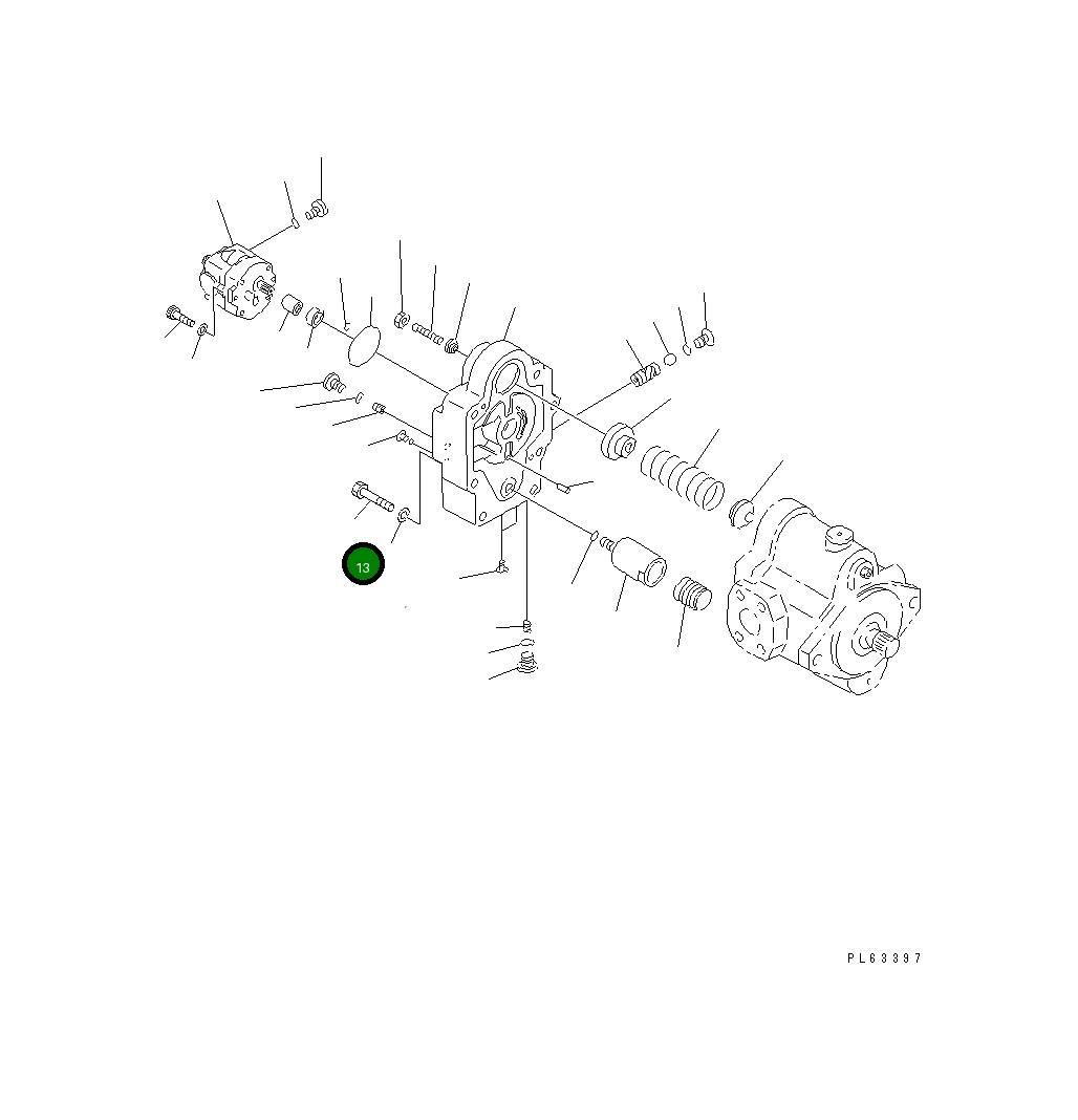 Болт FUTH-10X60 Komatsu