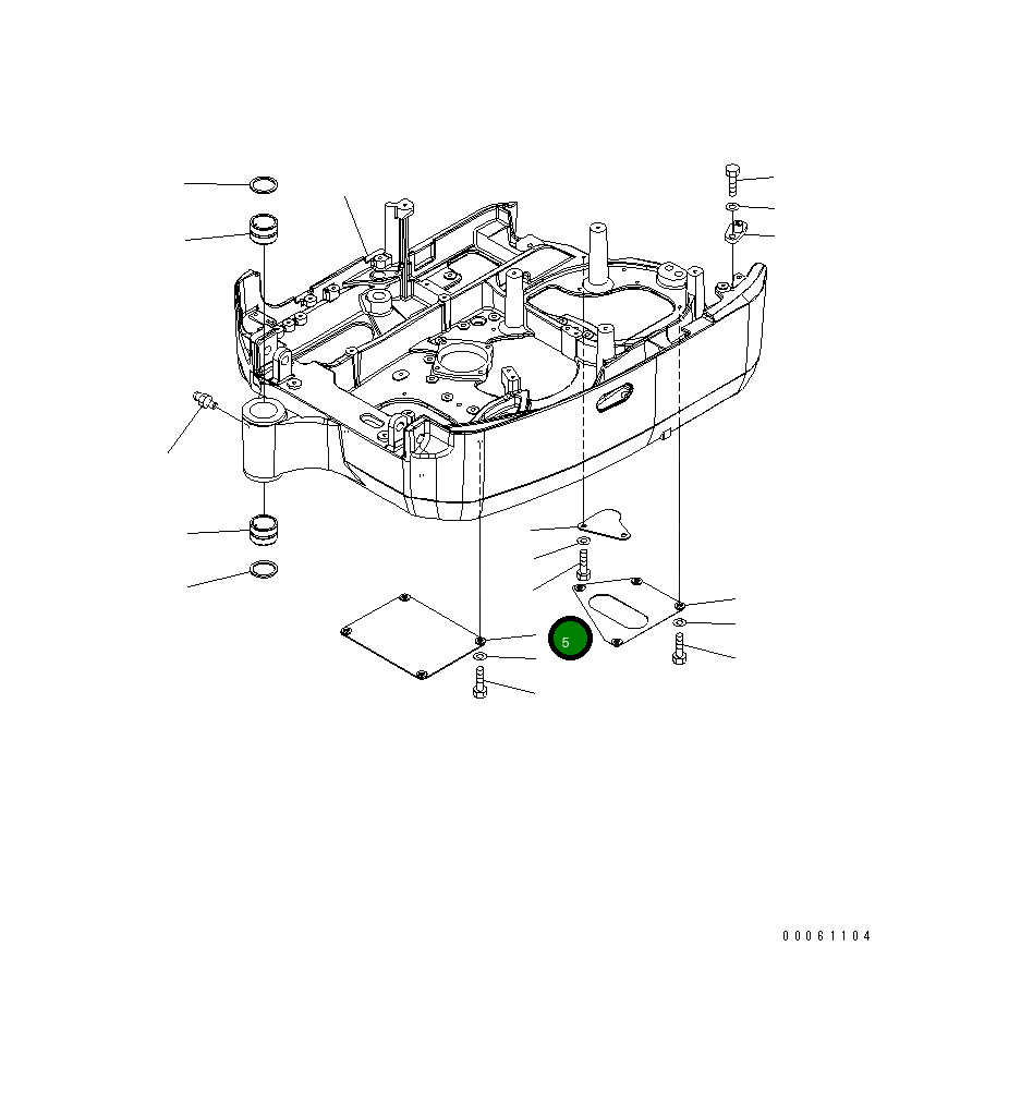 Крышка 22J-46-25122 Komatsu