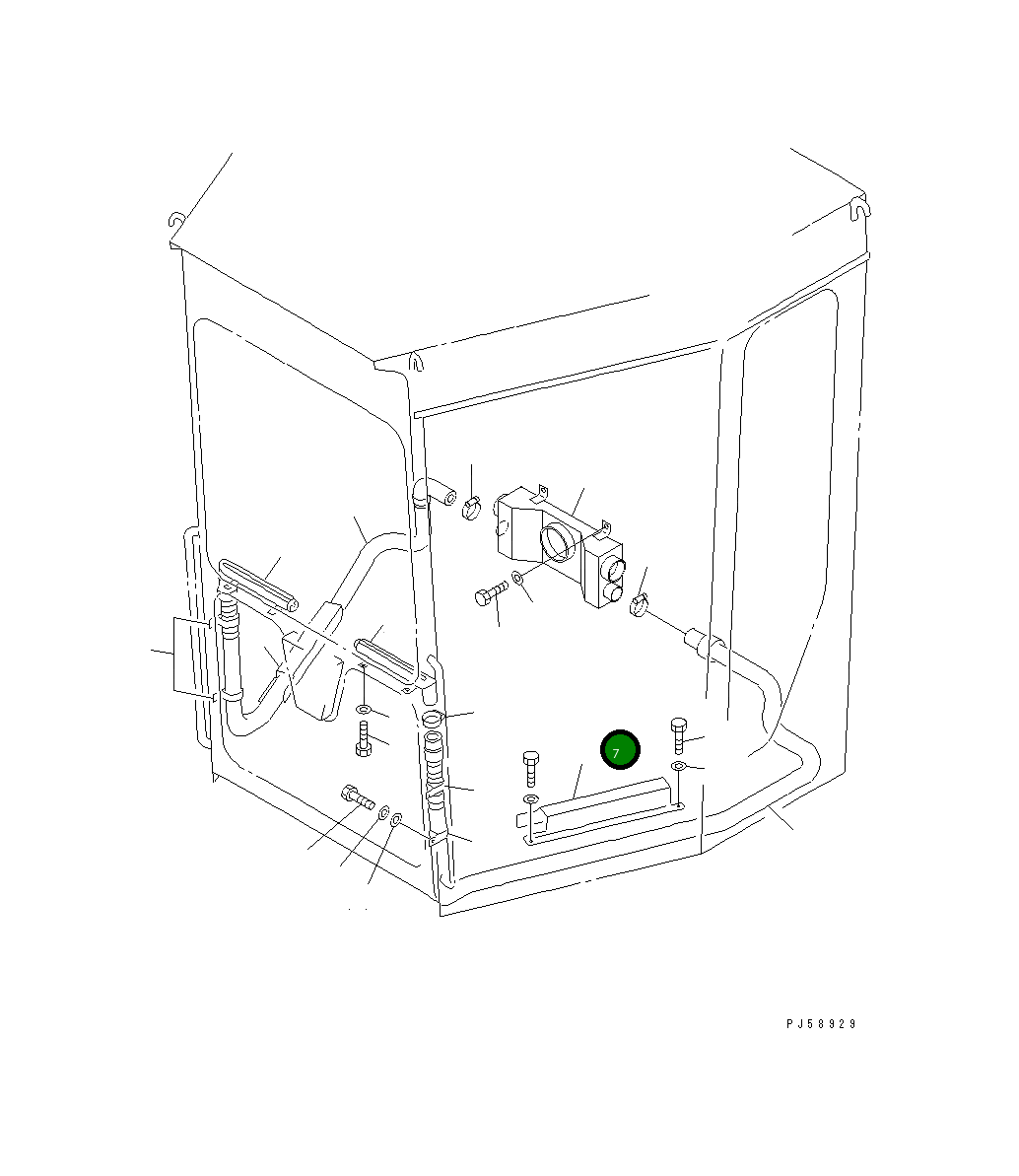 Крышка 23D-807-1221  Komatsu