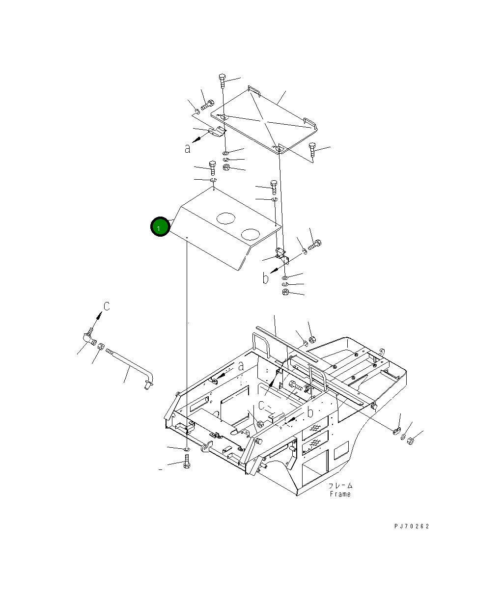 Крышка 266-10-77200  Komatsu